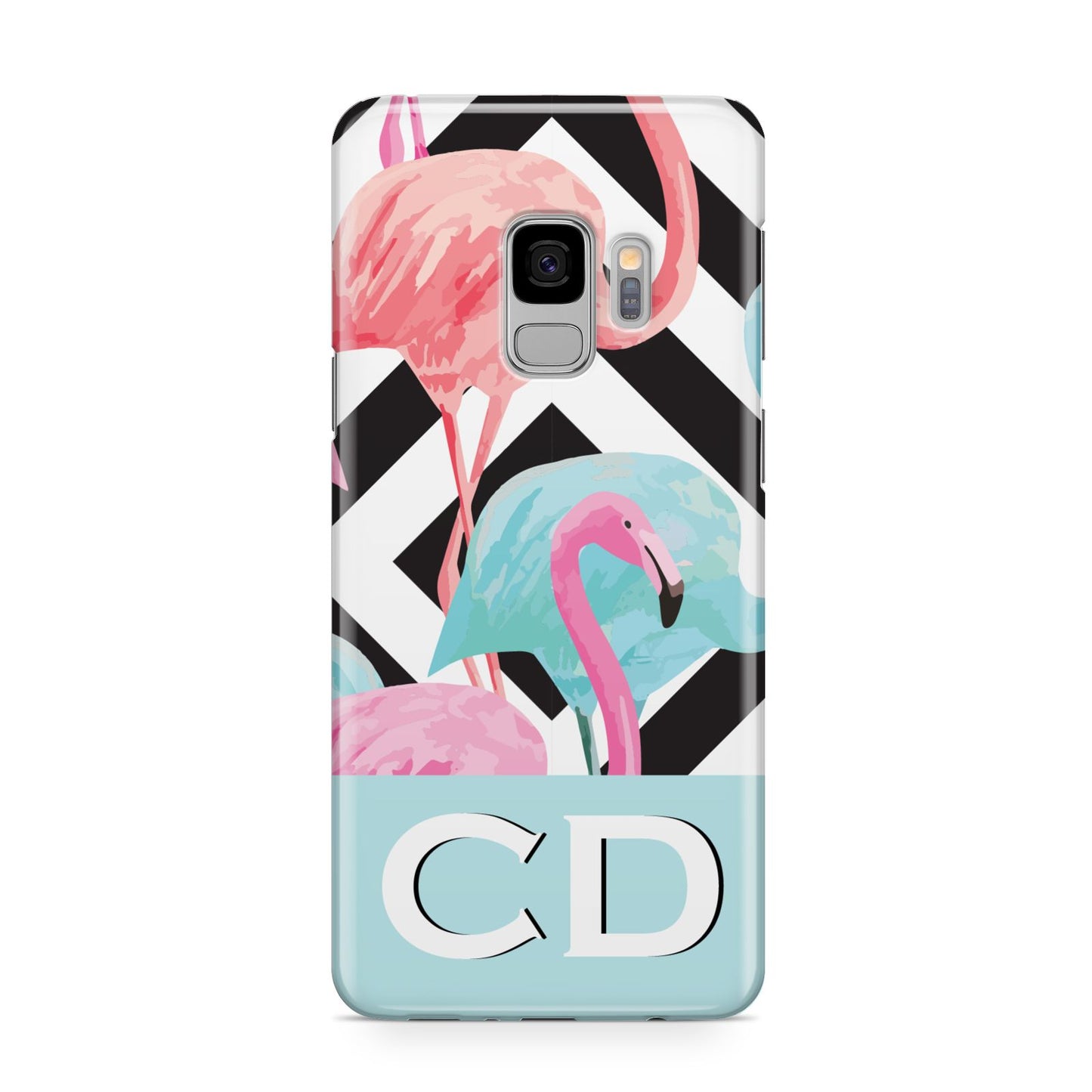 Blue Pink Flamingos Samsung Galaxy S9 Case