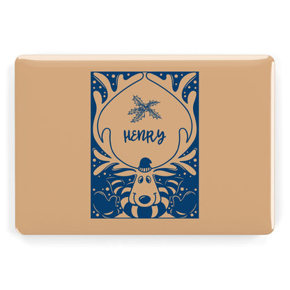 Blue Reindeer Personalised Apple MacBook Case