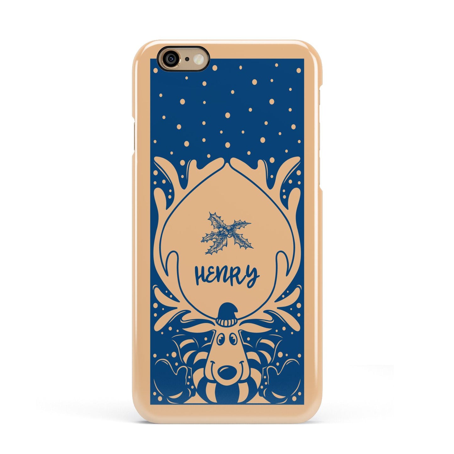 Blue Reindeer Personalised Apple iPhone 6 3D Snap Case