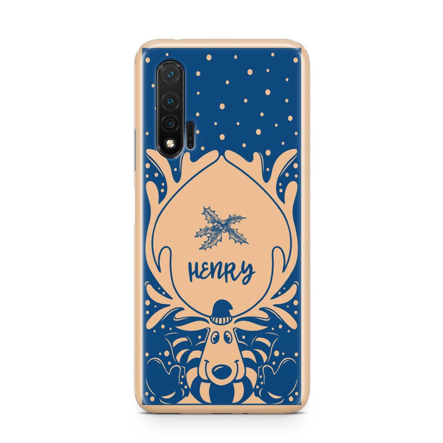 Blue Reindeer Personalised Huawei Nova 6 Phone Case