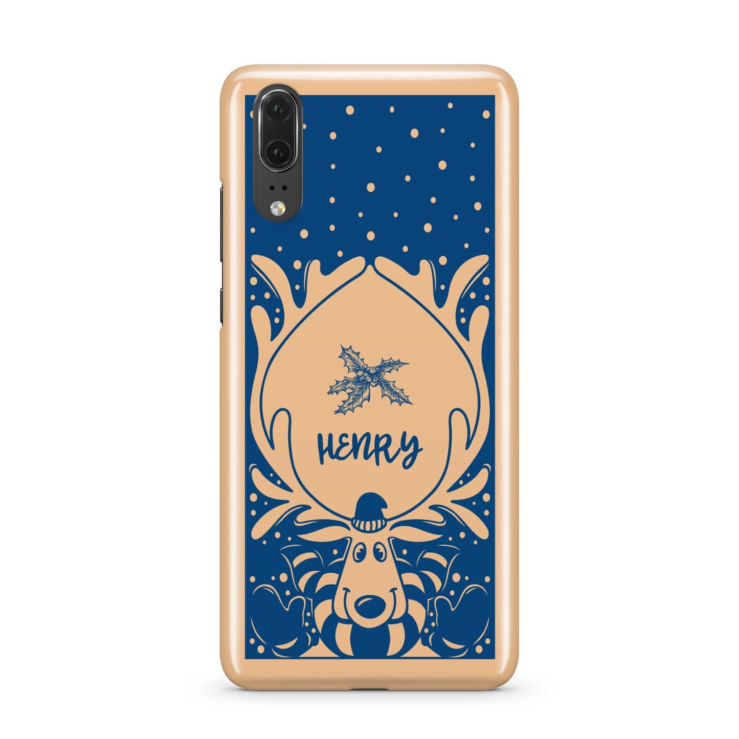 Blue Reindeer Personalised Huawei P20 Phone Case