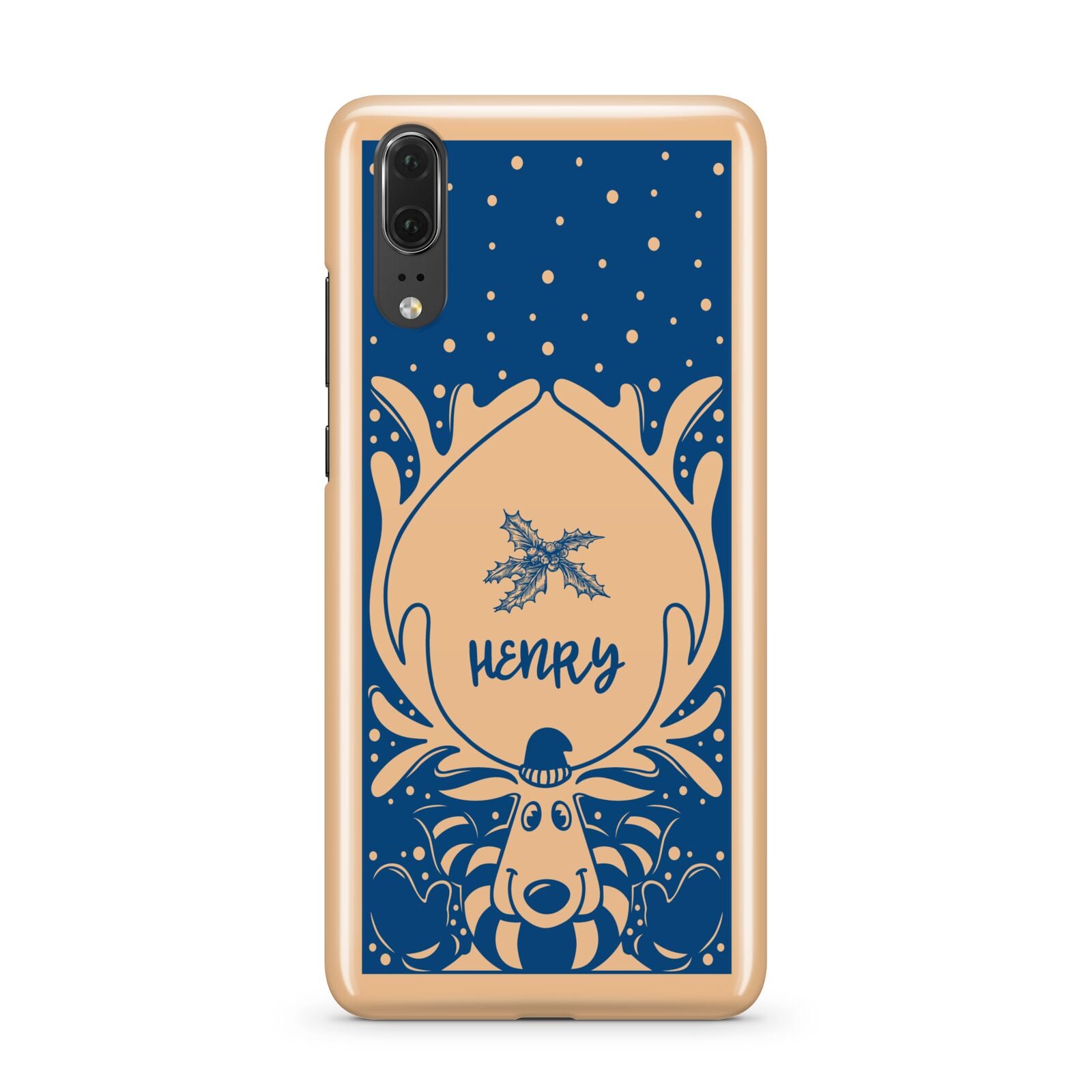 Blue Reindeer Personalised Huawei P20 Phone Case