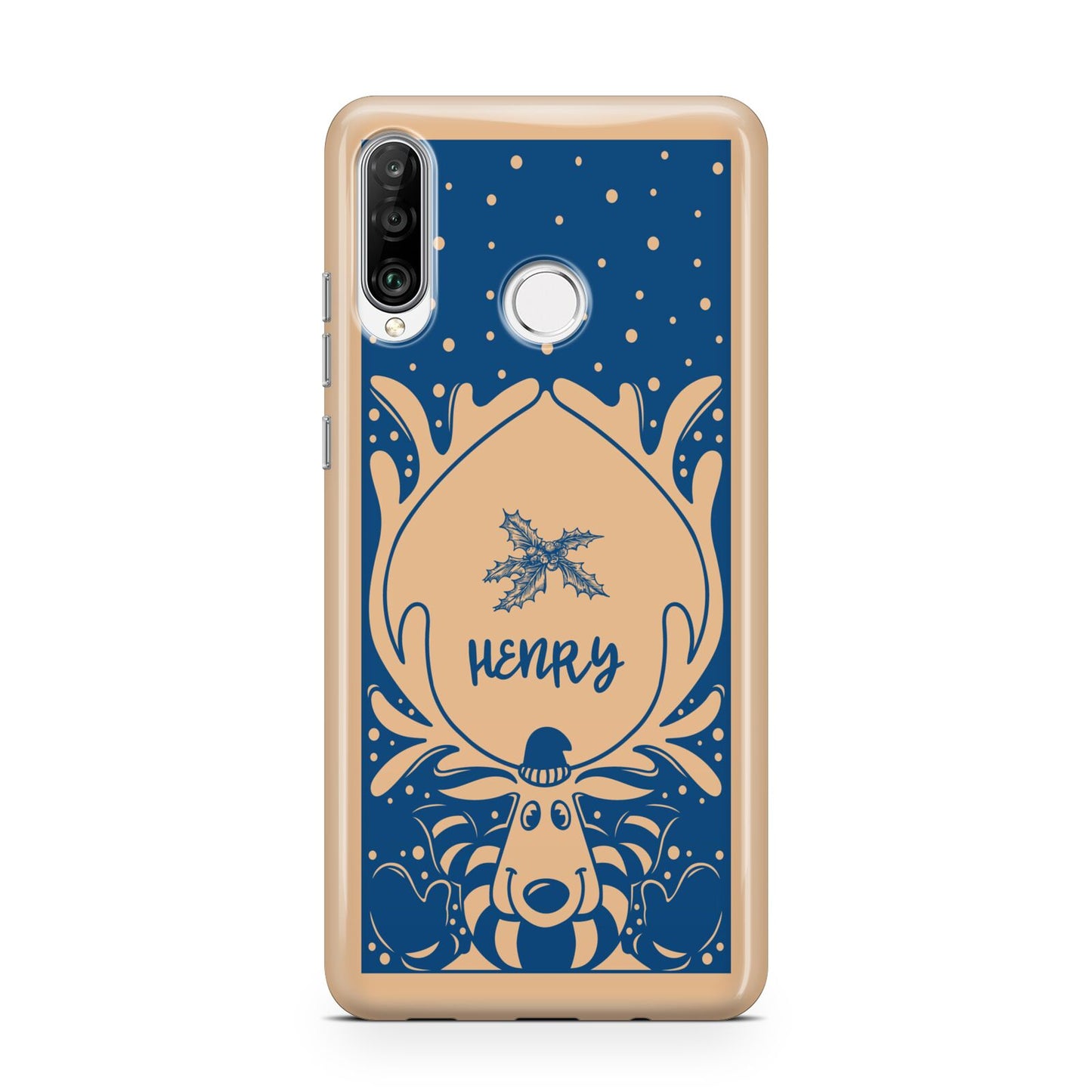 Blue Reindeer Personalised Huawei P30 Lite Phone Case