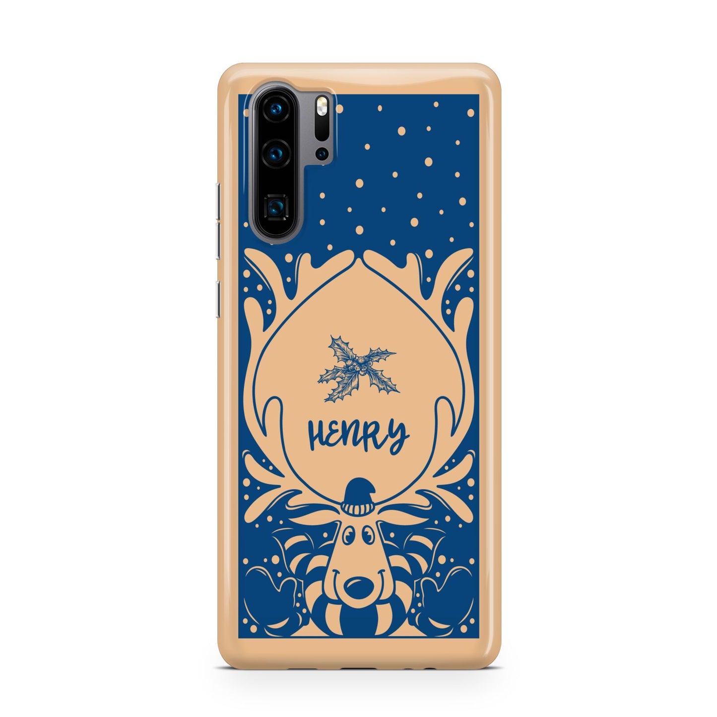 Blue Reindeer Personalised Huawei P30 Pro Phone Case