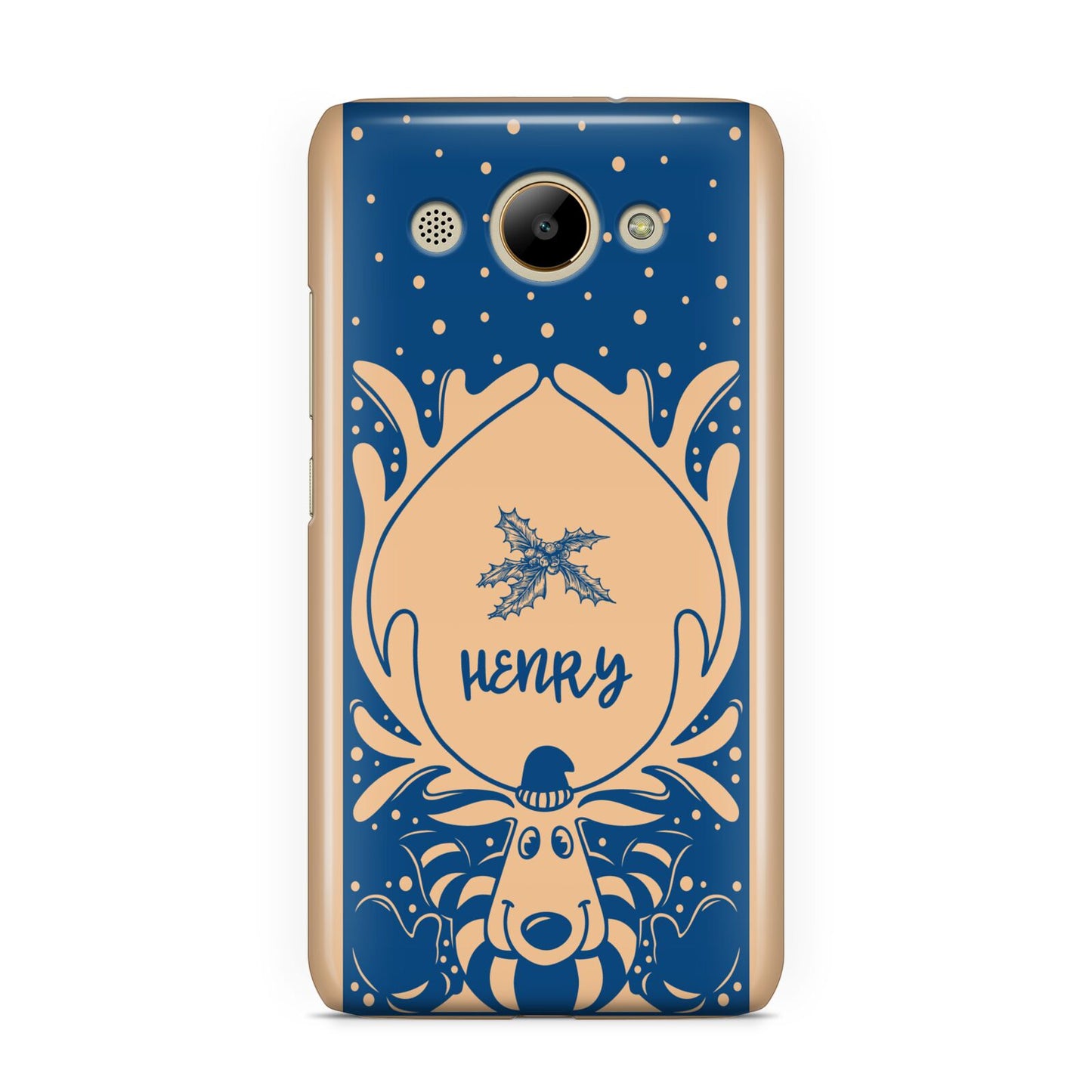 Blue Reindeer Personalised Huawei Y3 2017