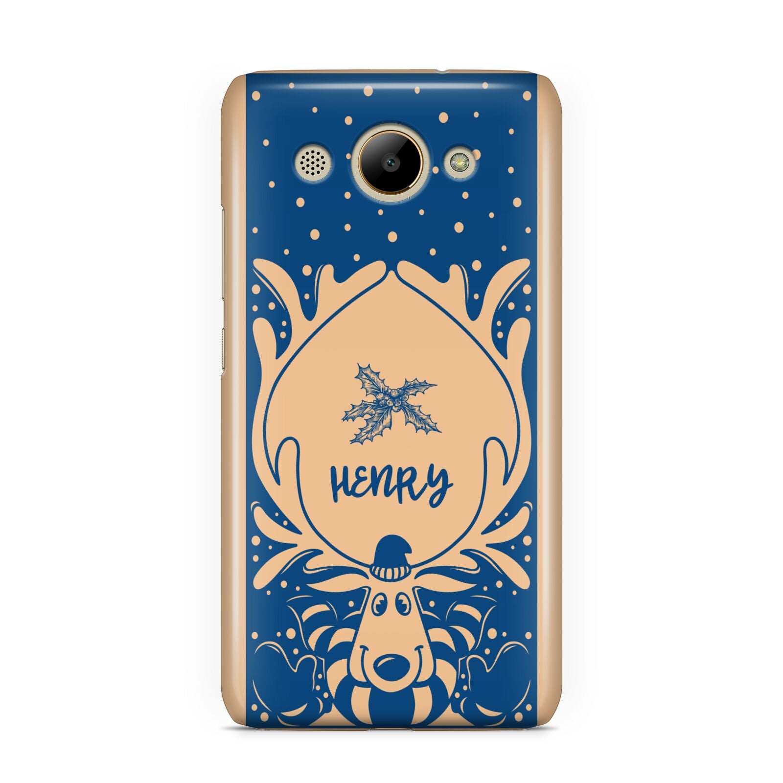 Blue Reindeer Personalised Huawei Y3 2017