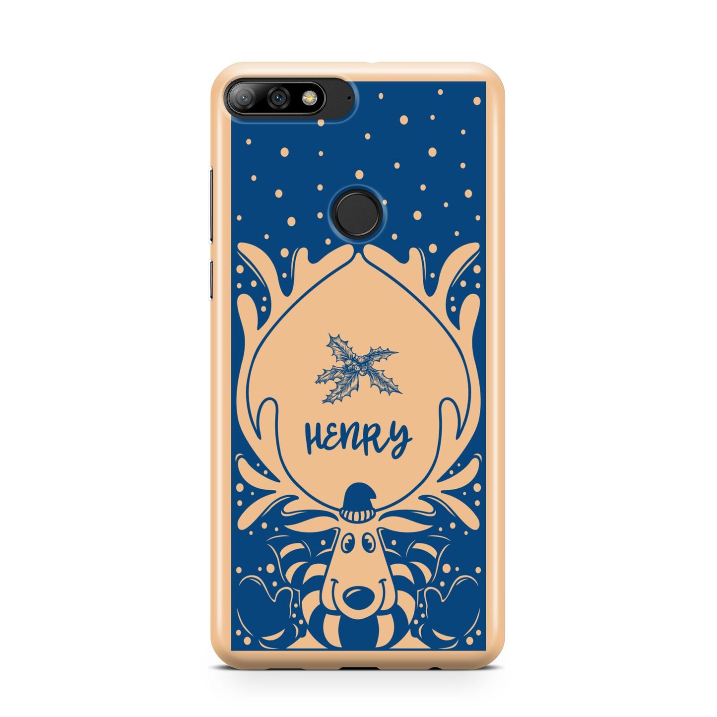 Blue Reindeer Personalised Huawei Y7 2018