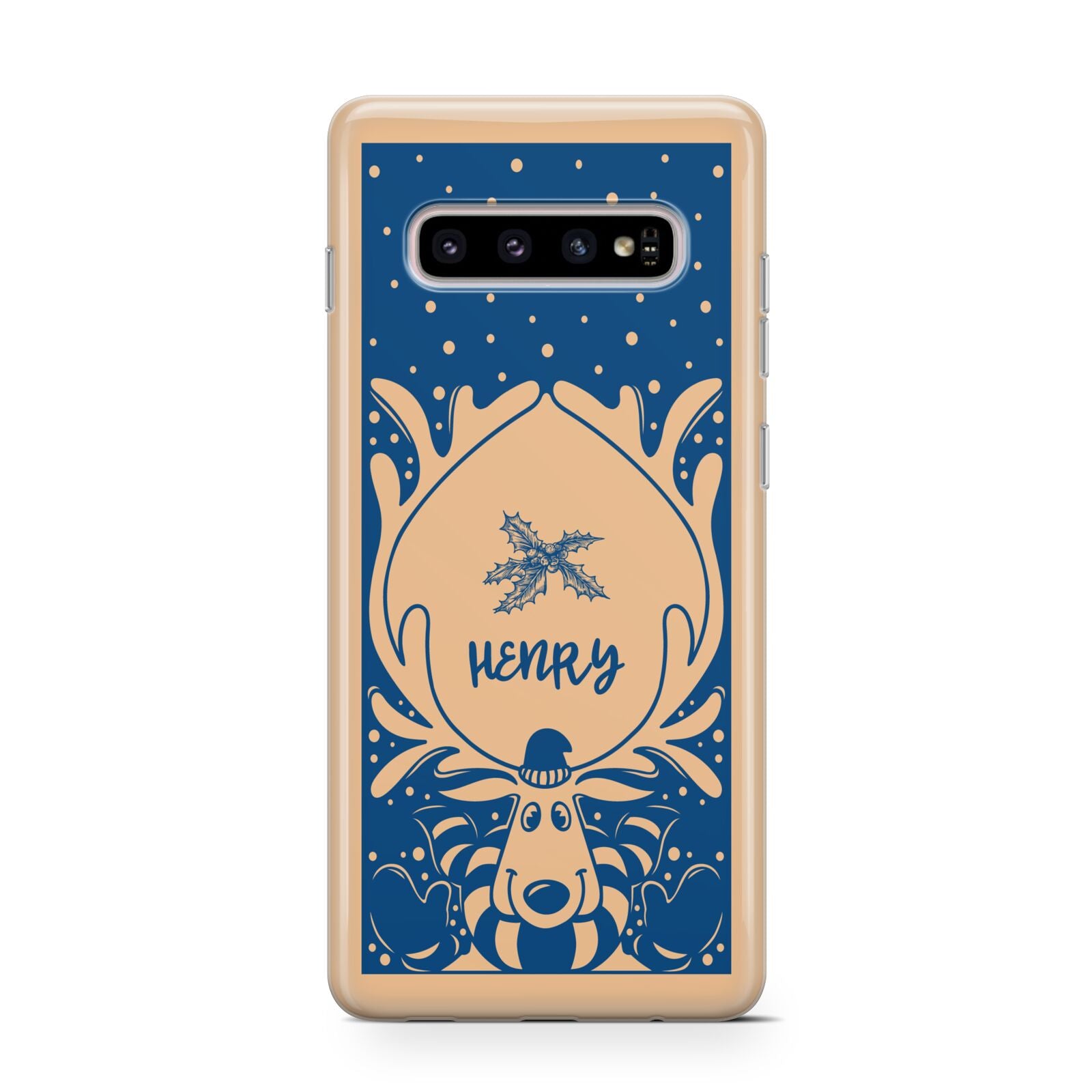 Blue Reindeer Personalised Protective Samsung Galaxy Case