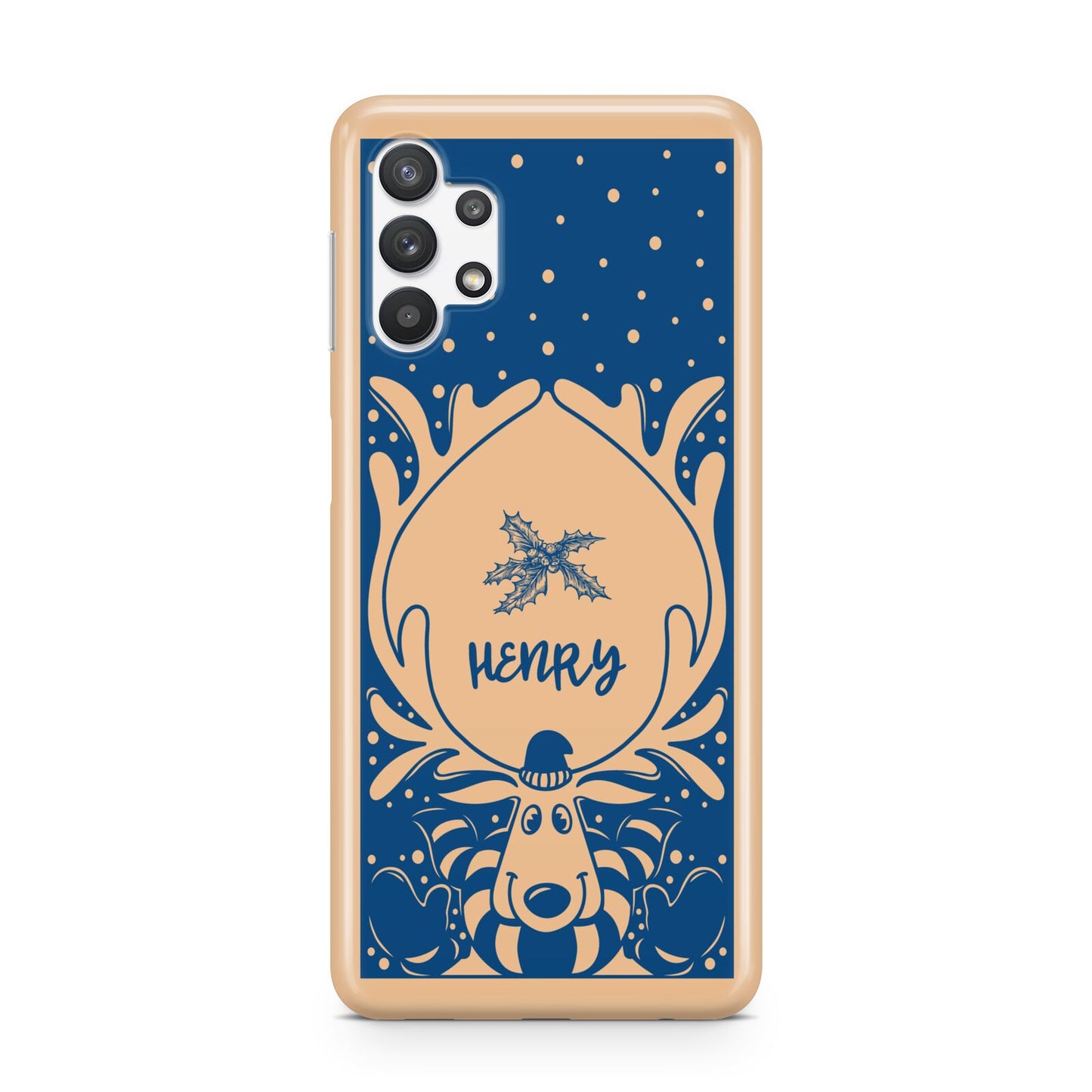 Blue Reindeer Personalised Samsung A32 5G Case