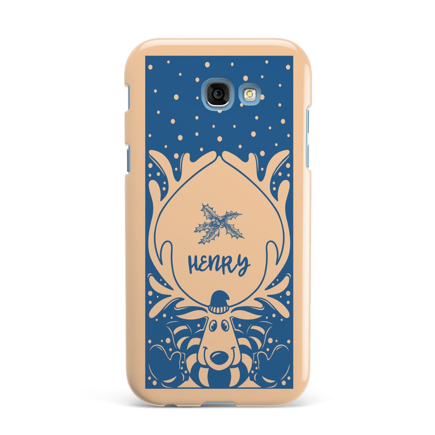 Blue Reindeer Personalised Samsung Galaxy A7 2017 Case