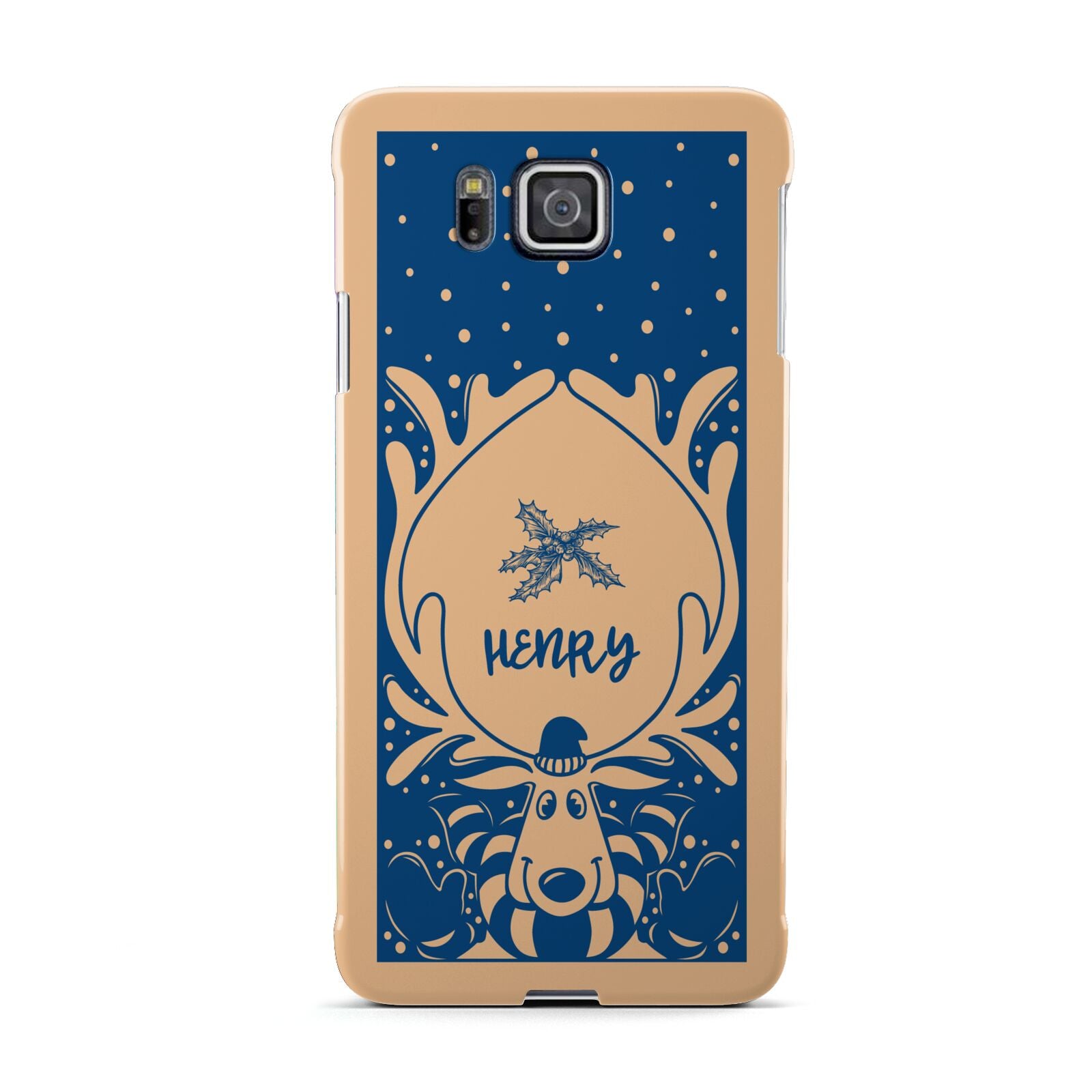 Blue Reindeer Personalised Samsung Galaxy Alpha Case