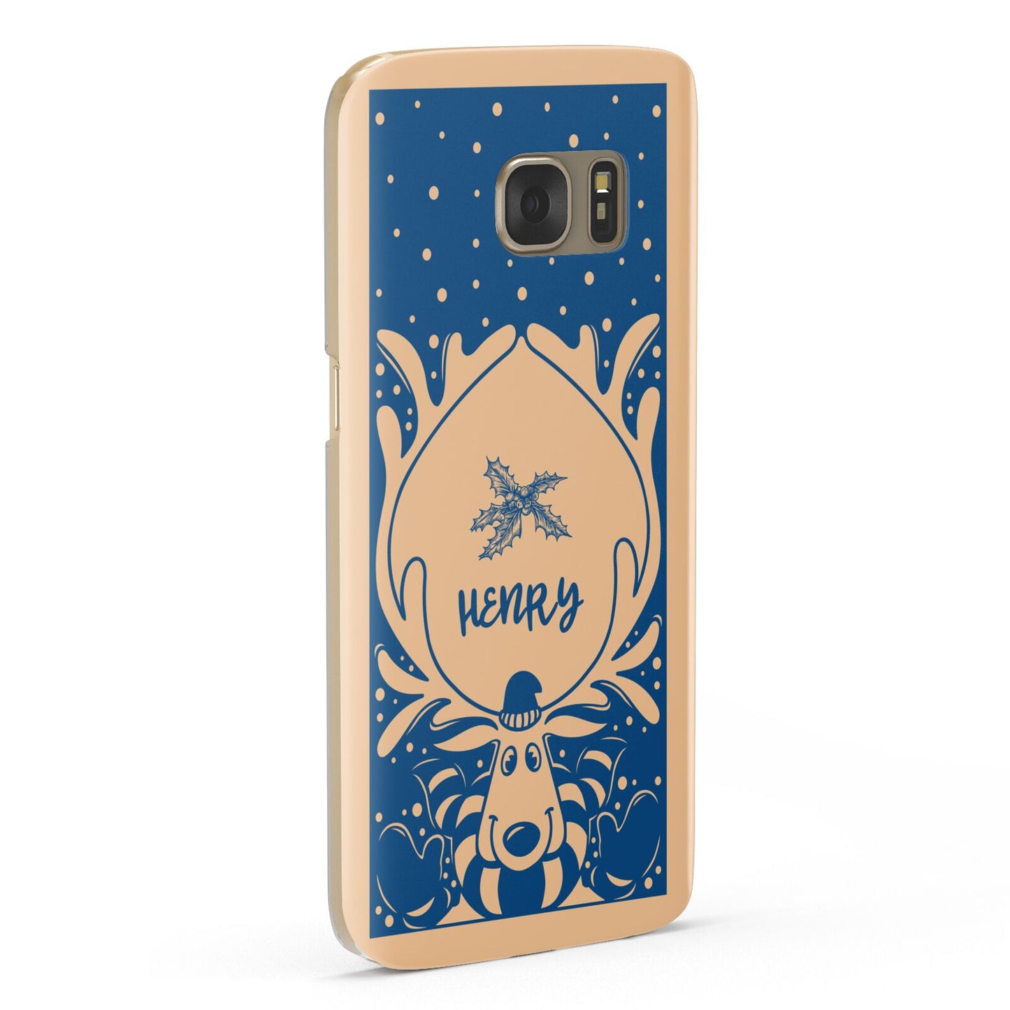 Blue Reindeer Personalised Samsung Galaxy Case Fourty Five Degrees