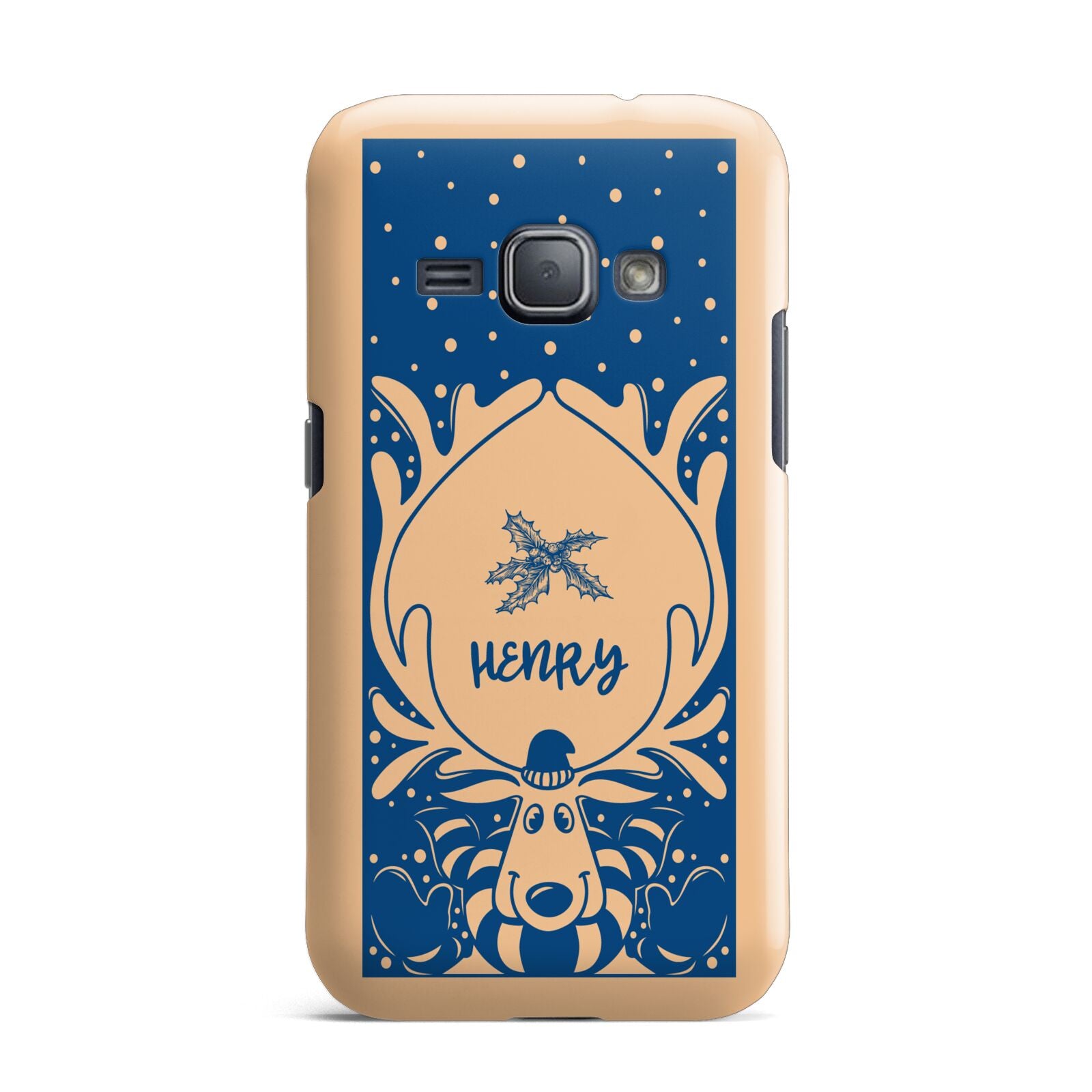 Blue Reindeer Personalised Samsung Galaxy J1 2016 Case