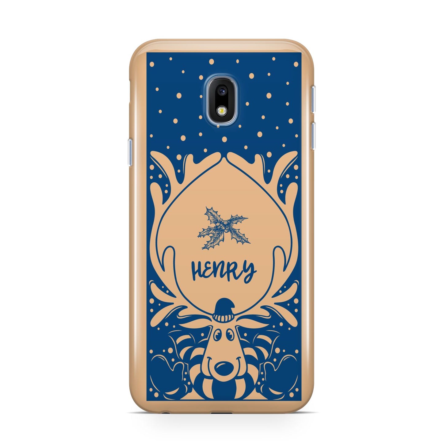 Blue Reindeer Personalised Samsung Galaxy J3 2017 Case