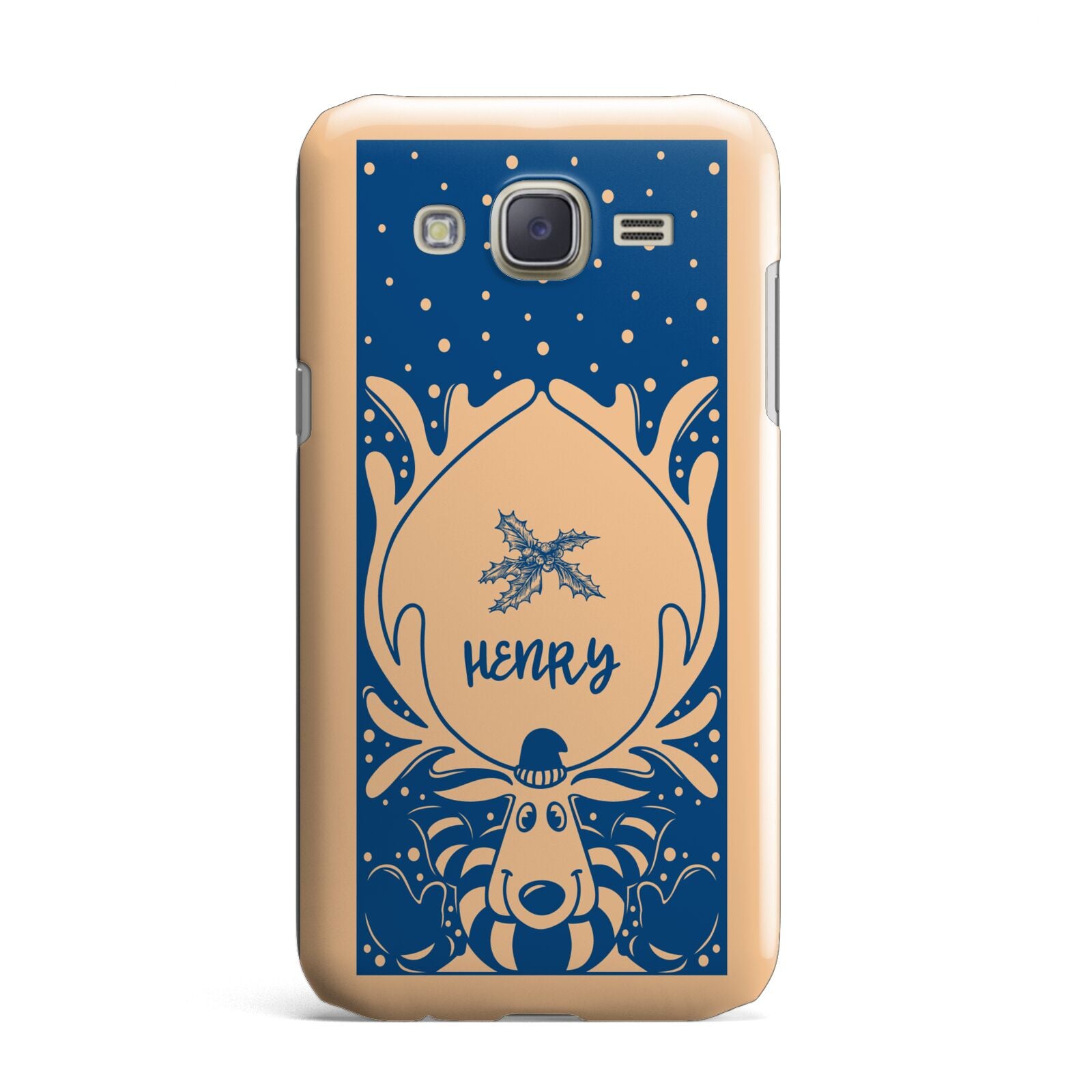 Blue Reindeer Personalised Samsung Galaxy J7 Case