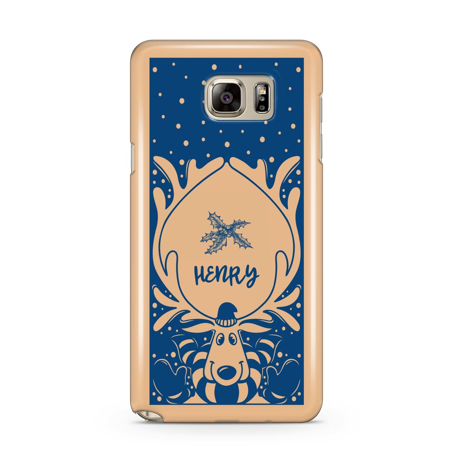 Blue Reindeer Personalised Samsung Galaxy Note 5 Case