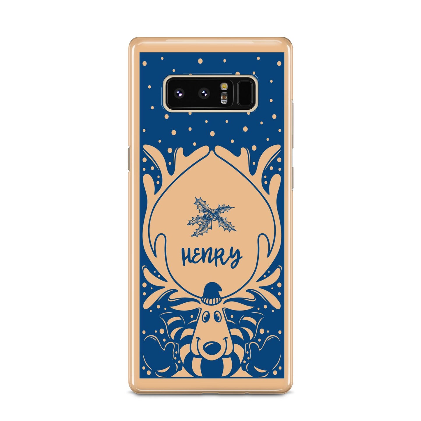 Blue Reindeer Personalised Samsung Galaxy Note 8 Case