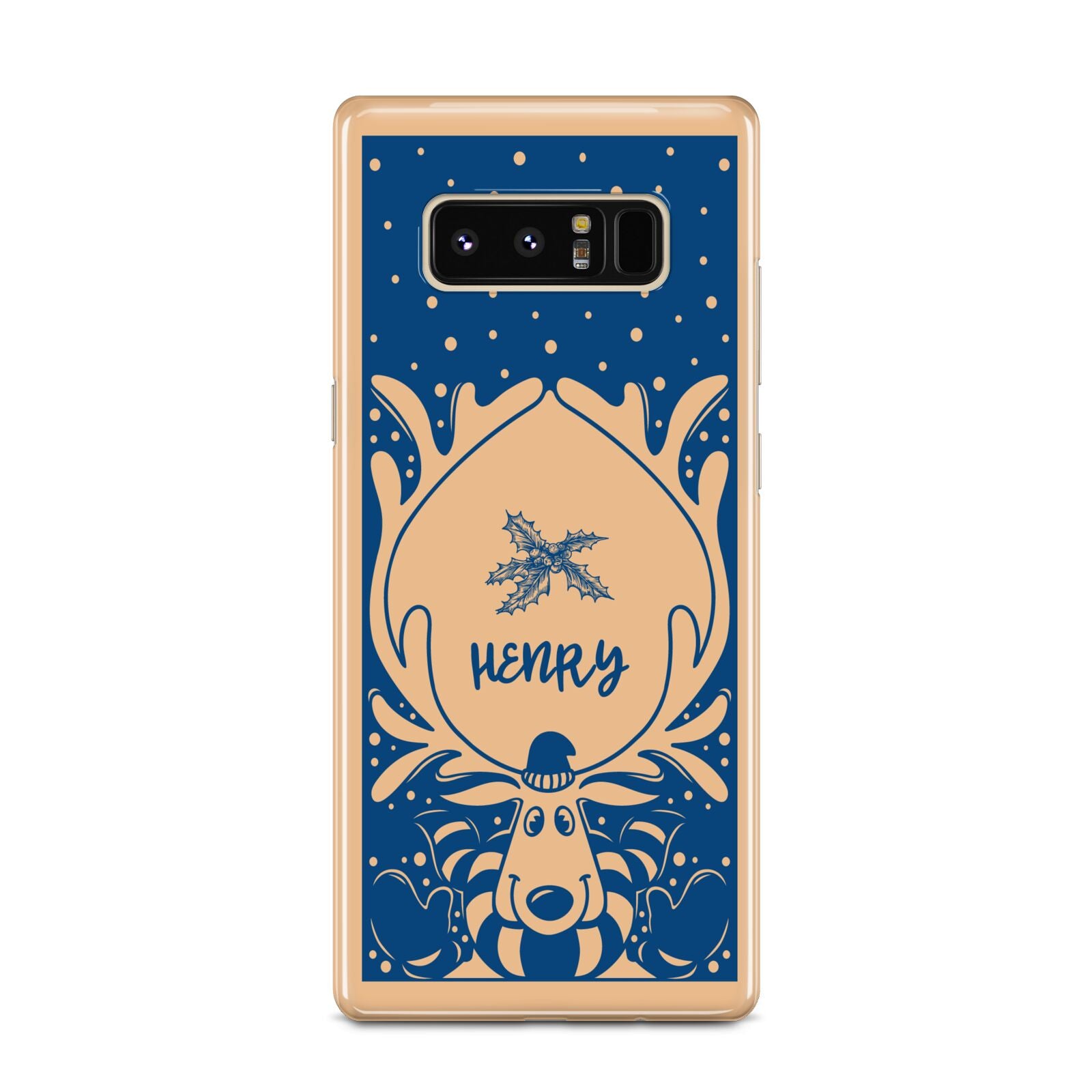 Blue Reindeer Personalised Samsung Galaxy Note 8 Case