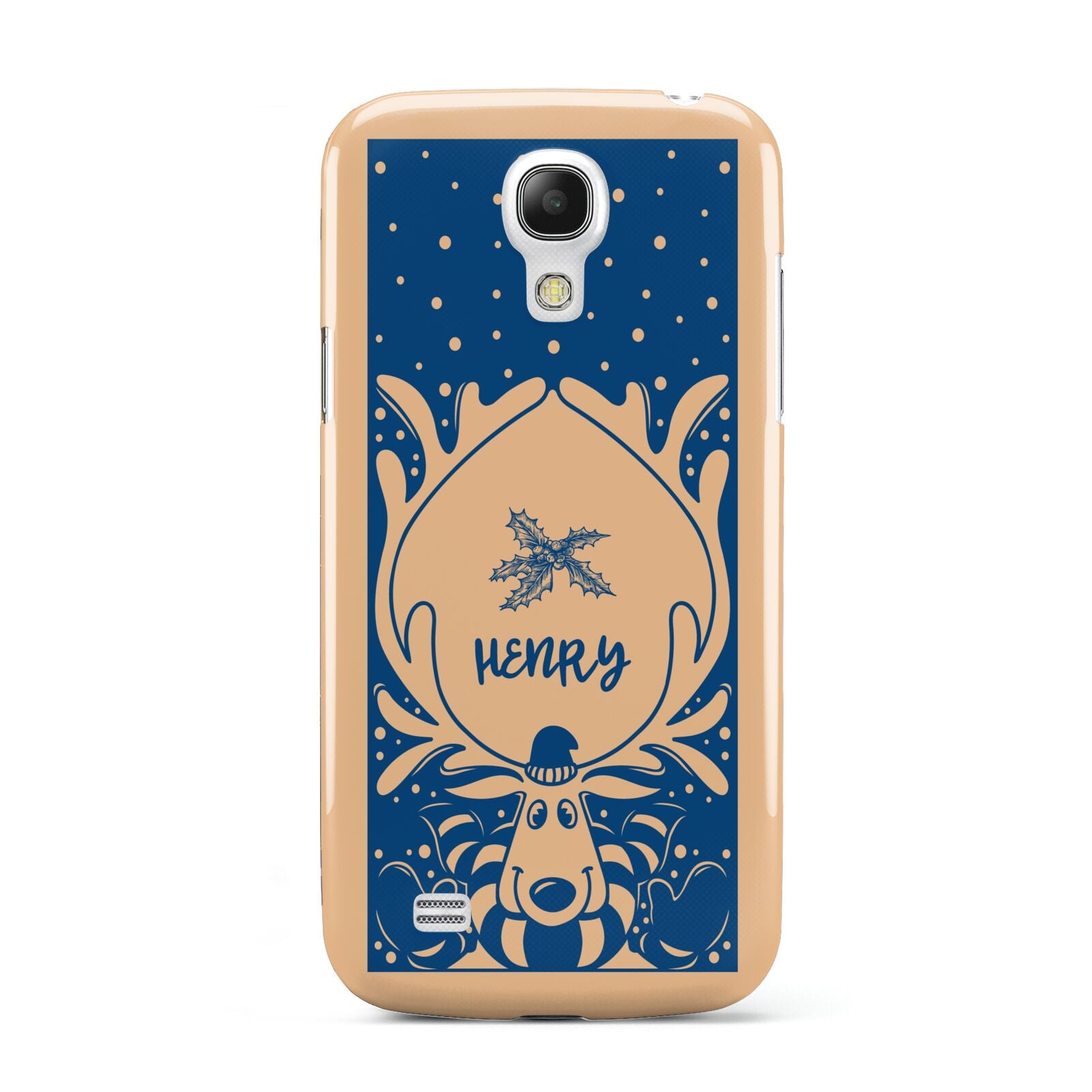 Blue Reindeer Personalised Samsung Galaxy S4 Mini Case