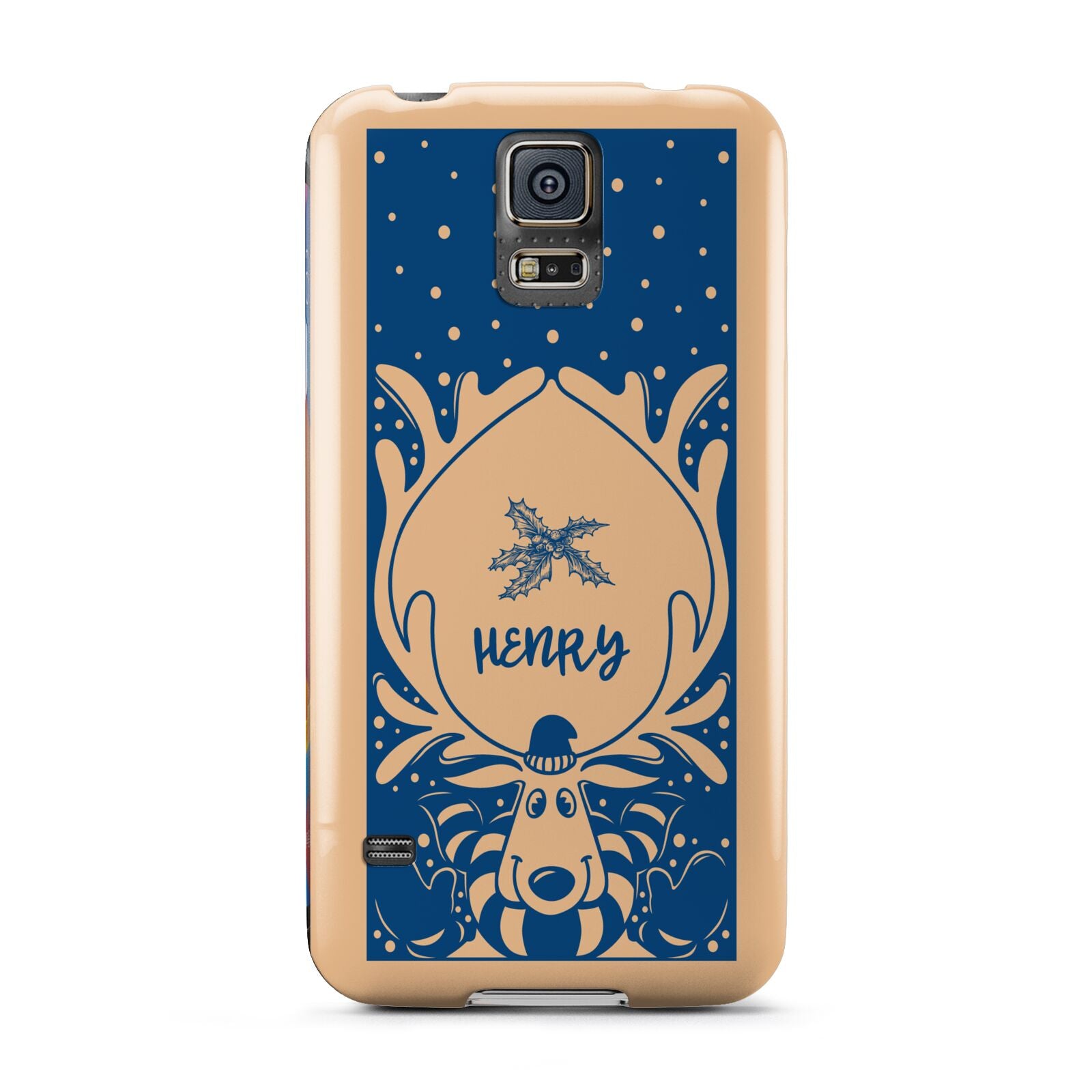 Blue Reindeer Personalised Samsung Galaxy S5 Case