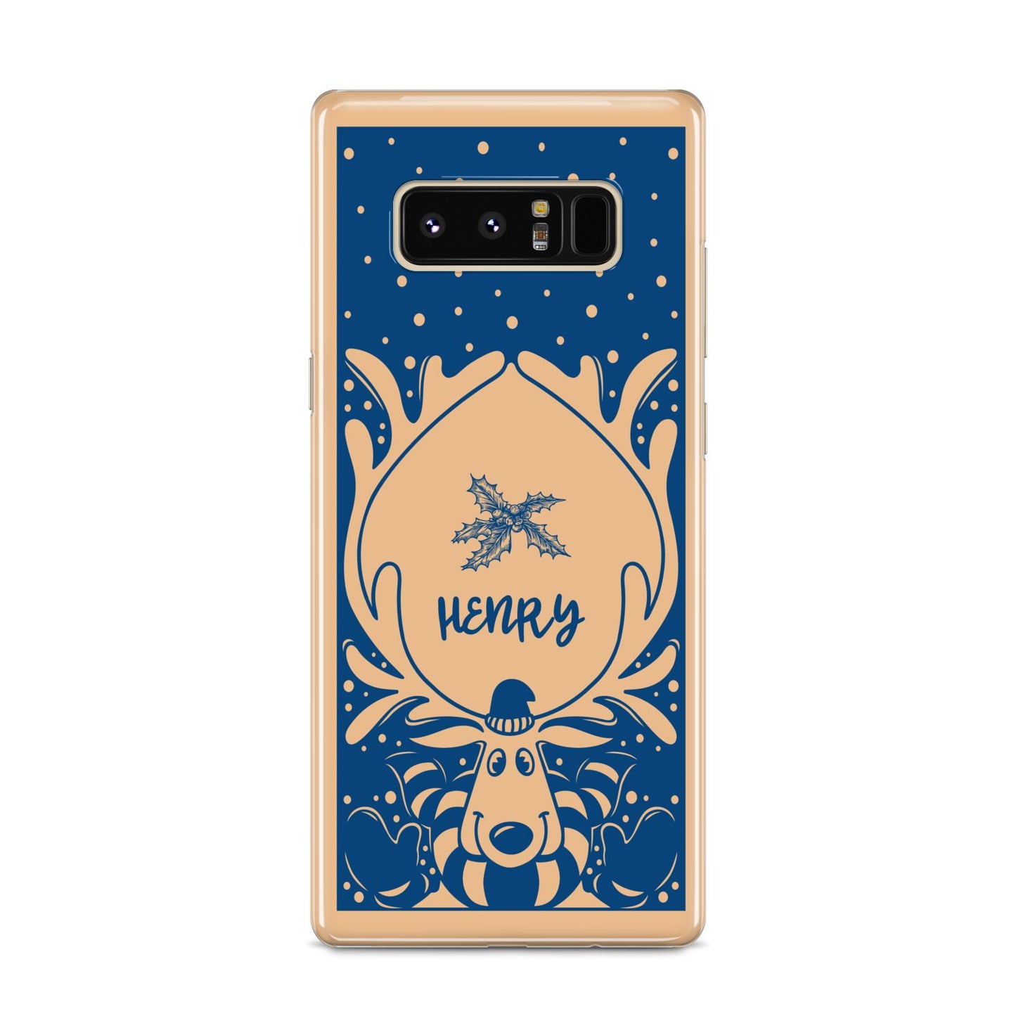 Blue Reindeer Personalised Samsung Galaxy S8 Case