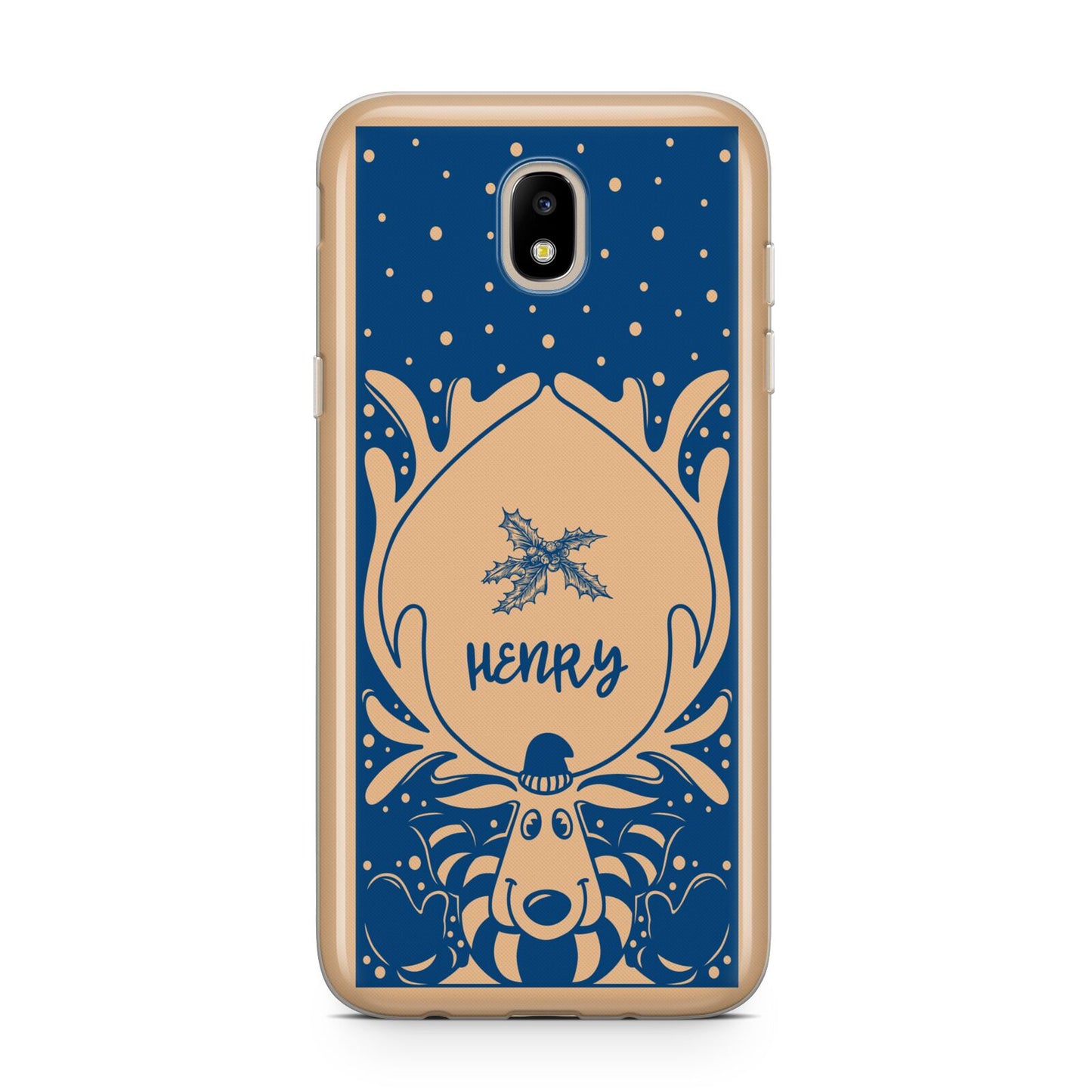 Blue Reindeer Personalised Samsung J5 2017 Case