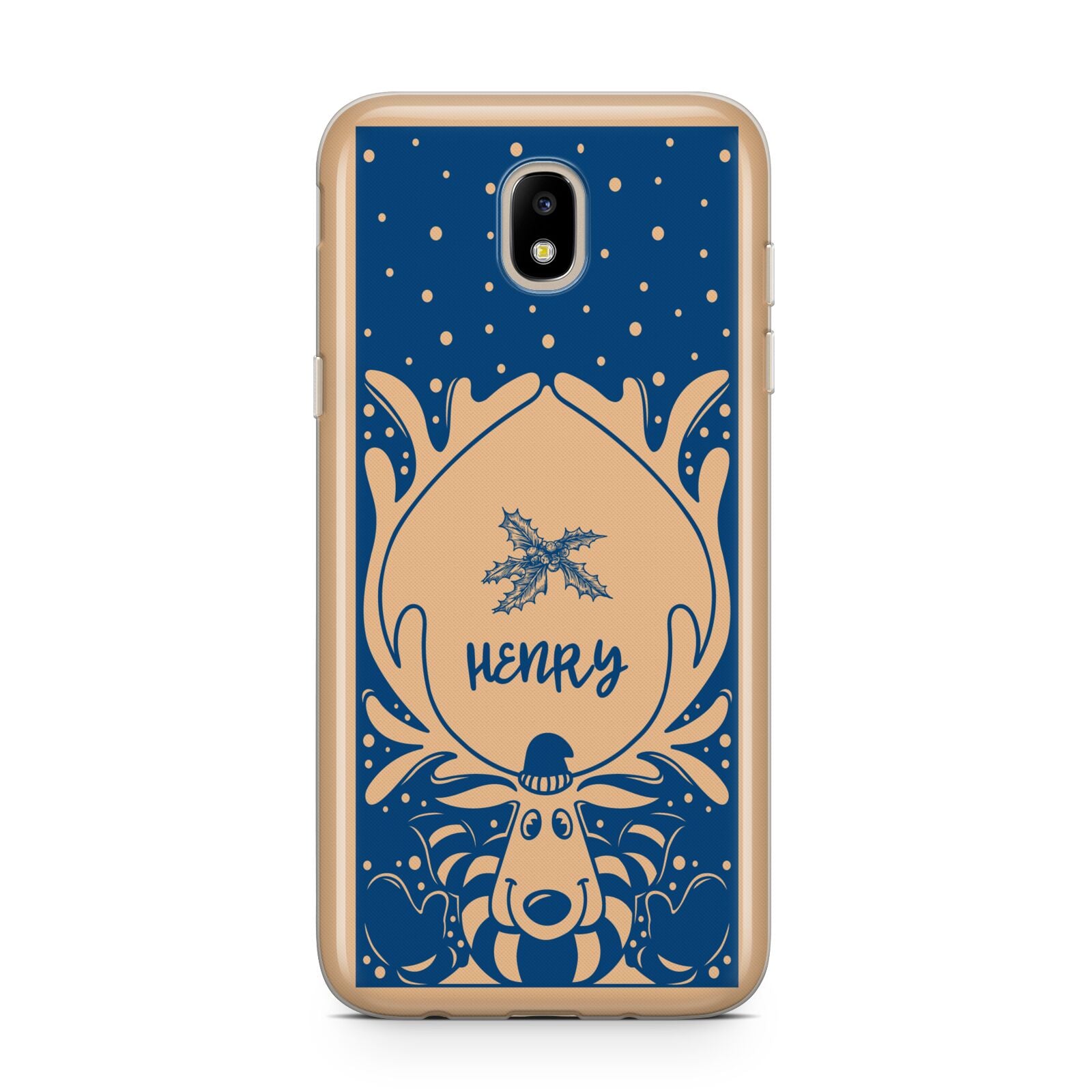 Blue Reindeer Personalised Samsung J5 2017 Case