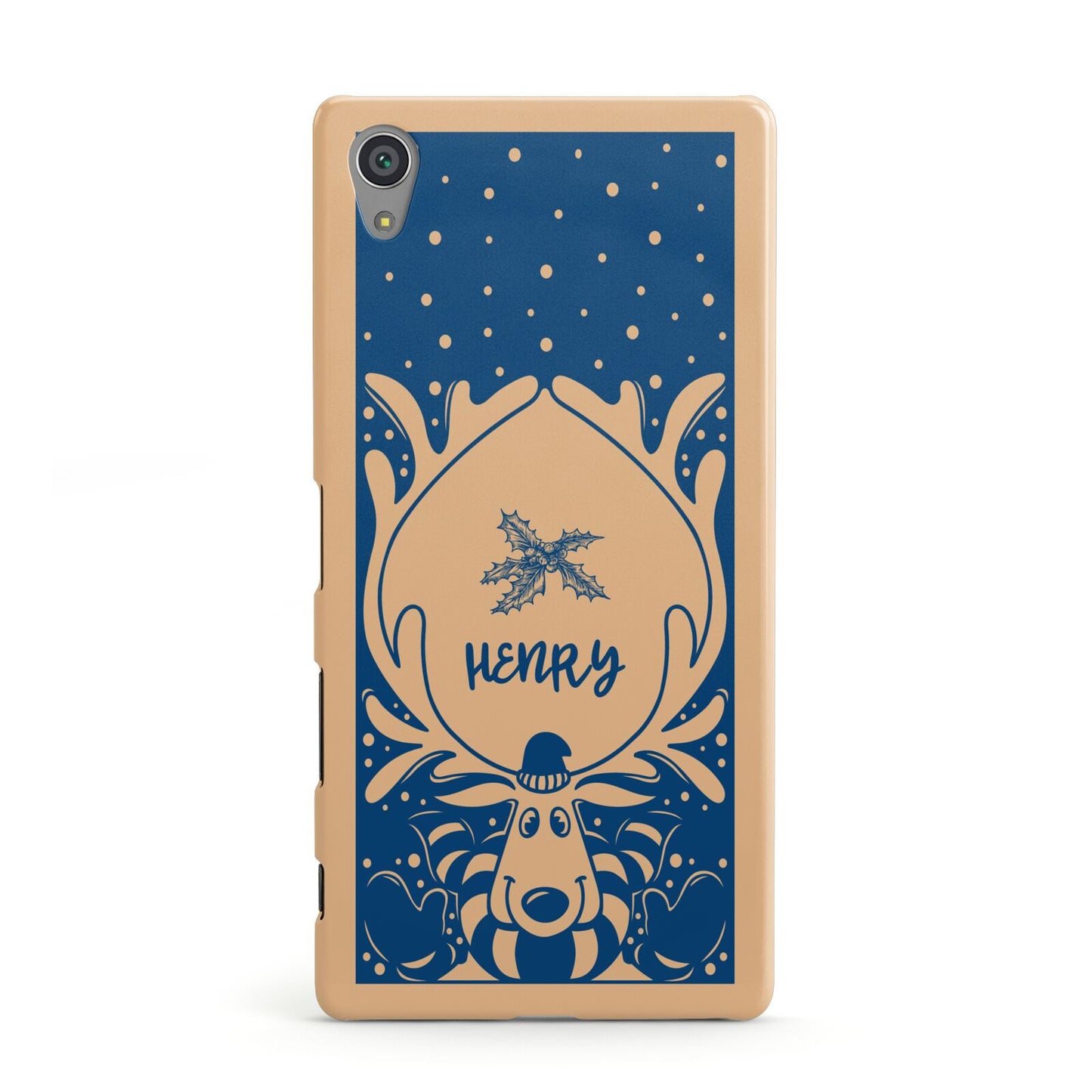 Blue Reindeer Personalised Sony Xperia Case