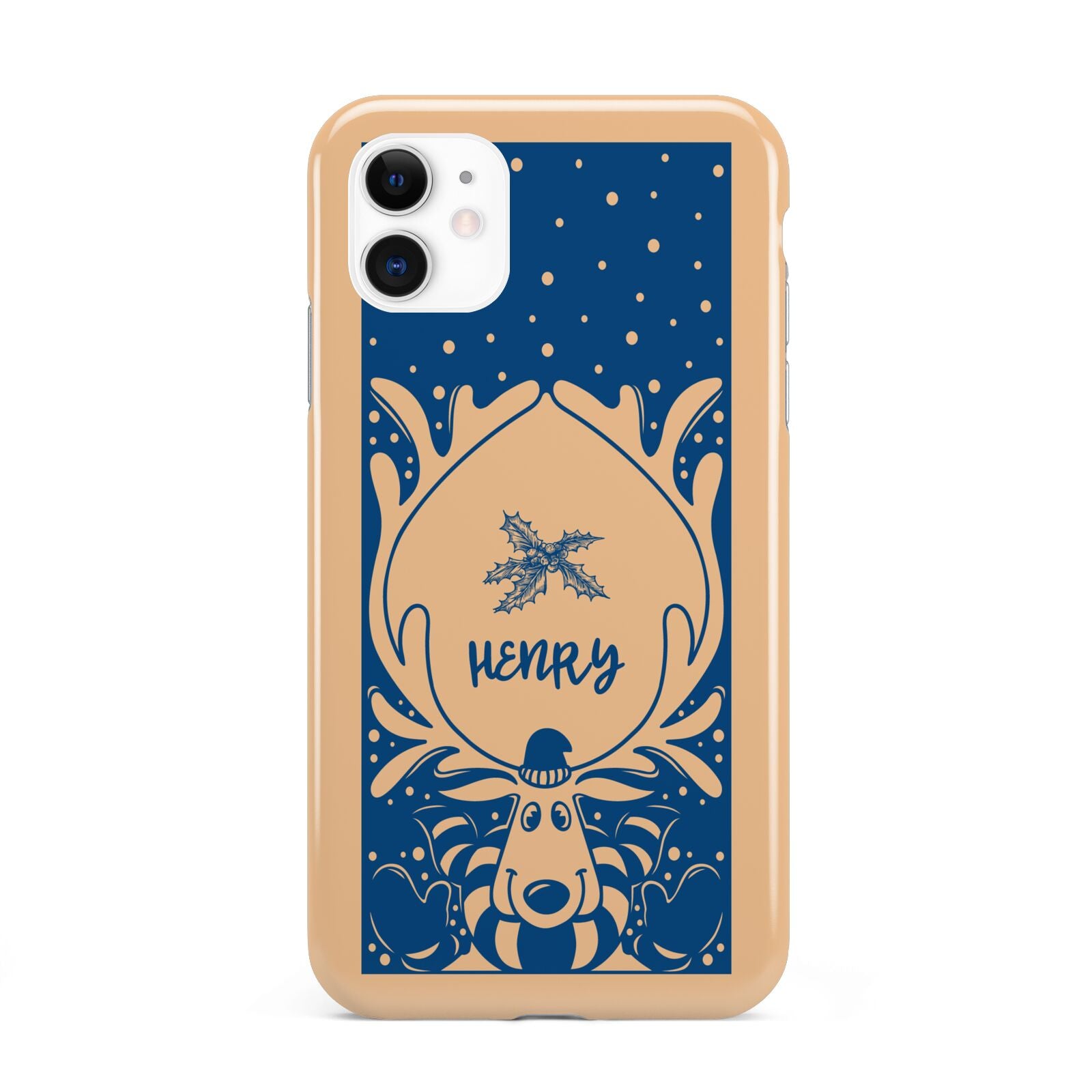 Blue Reindeer Personalised iPhone 11 3D Tough Case