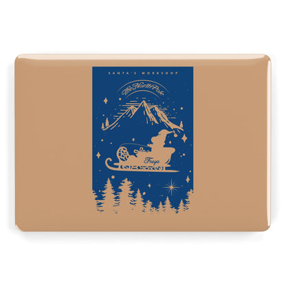 Blue Santas Sleigh Personalised Apple MacBook Case