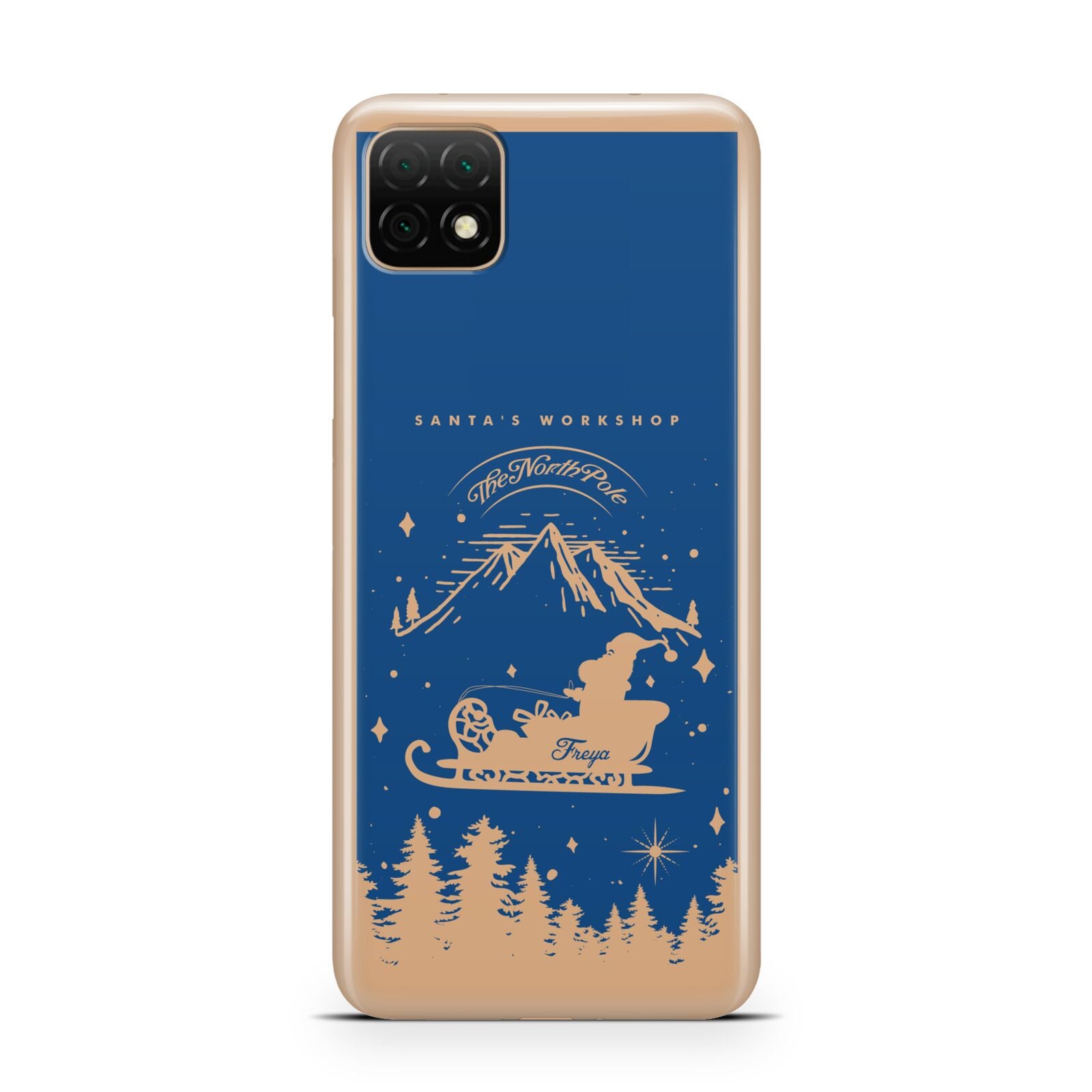 Blue Santas Sleigh Personalised Huawei Enjoy 20 Phone Case