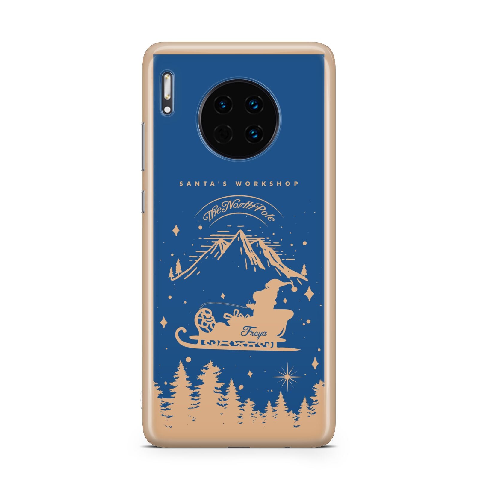 Blue Santas Sleigh Personalised Huawei Mate 30