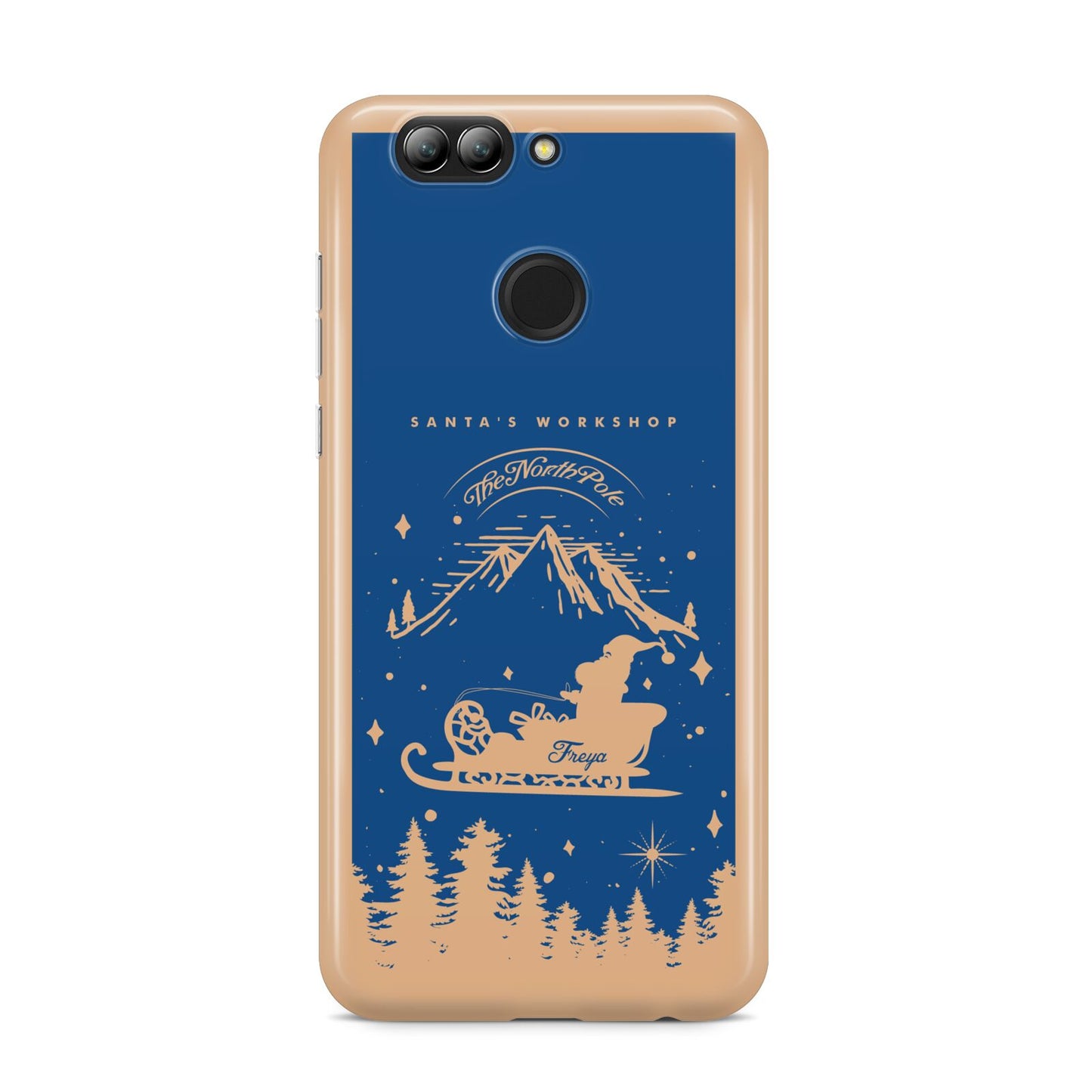 Blue Santas Sleigh Personalised Huawei Nova 2s Phone Case