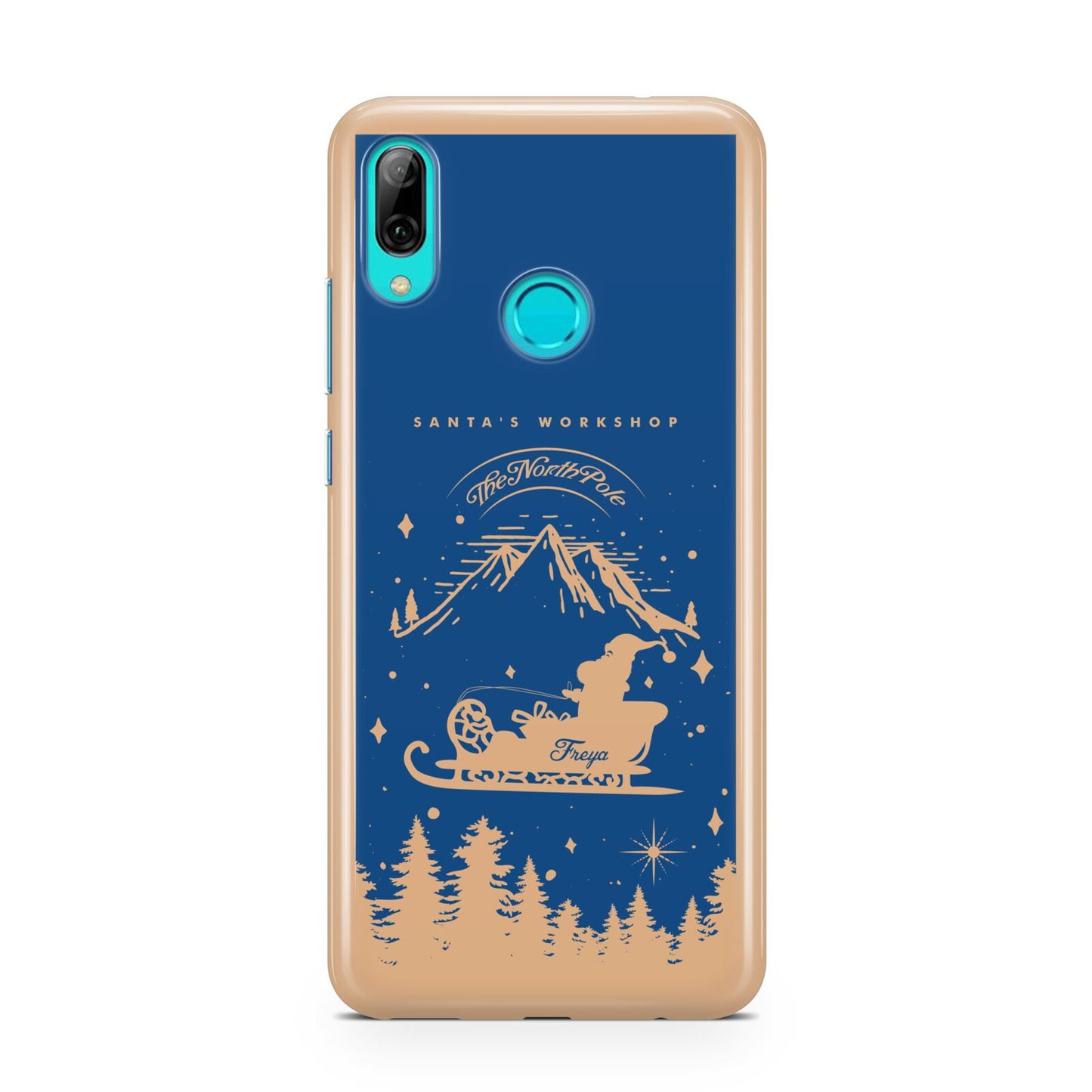 Blue Santas Sleigh Personalised Huawei P Smart 2019 Case