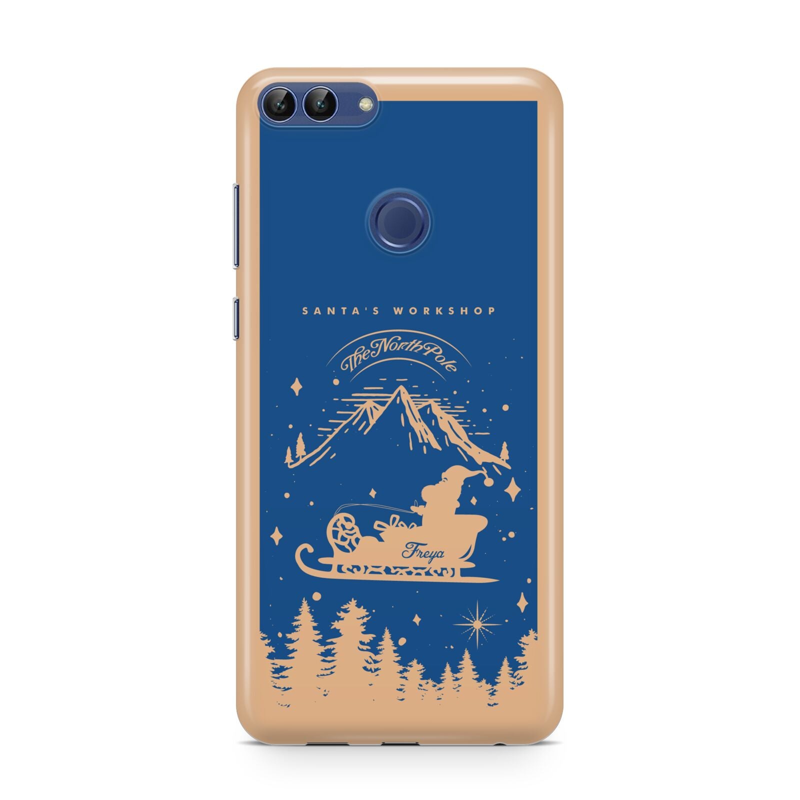 Blue Santas Sleigh Personalised Huawei P Smart Case