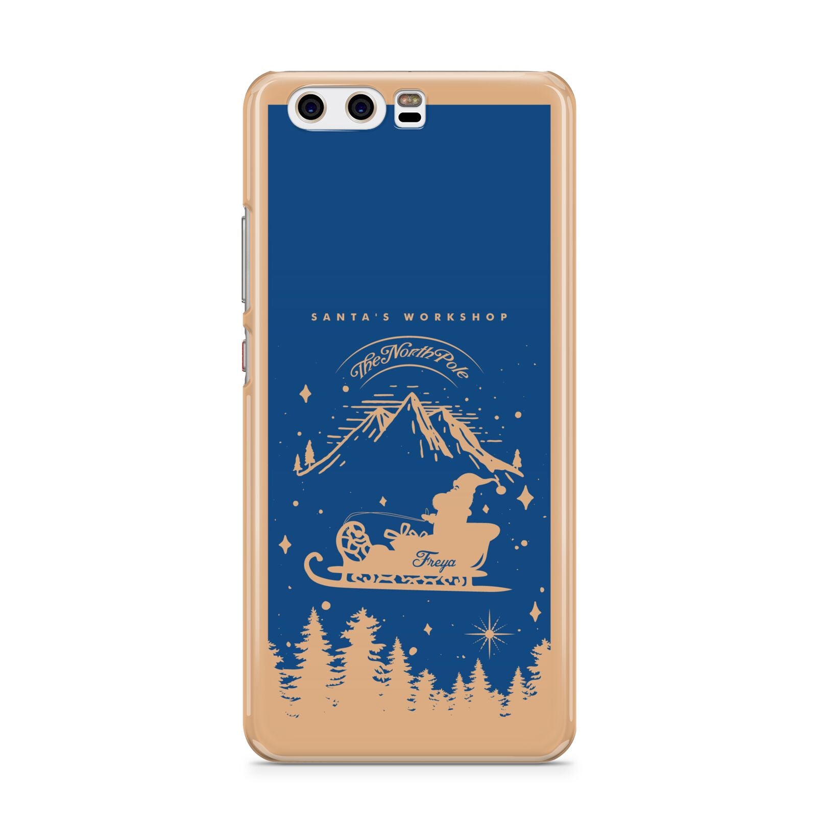 Blue Santas Sleigh Personalised Huawei P10 Phone Case