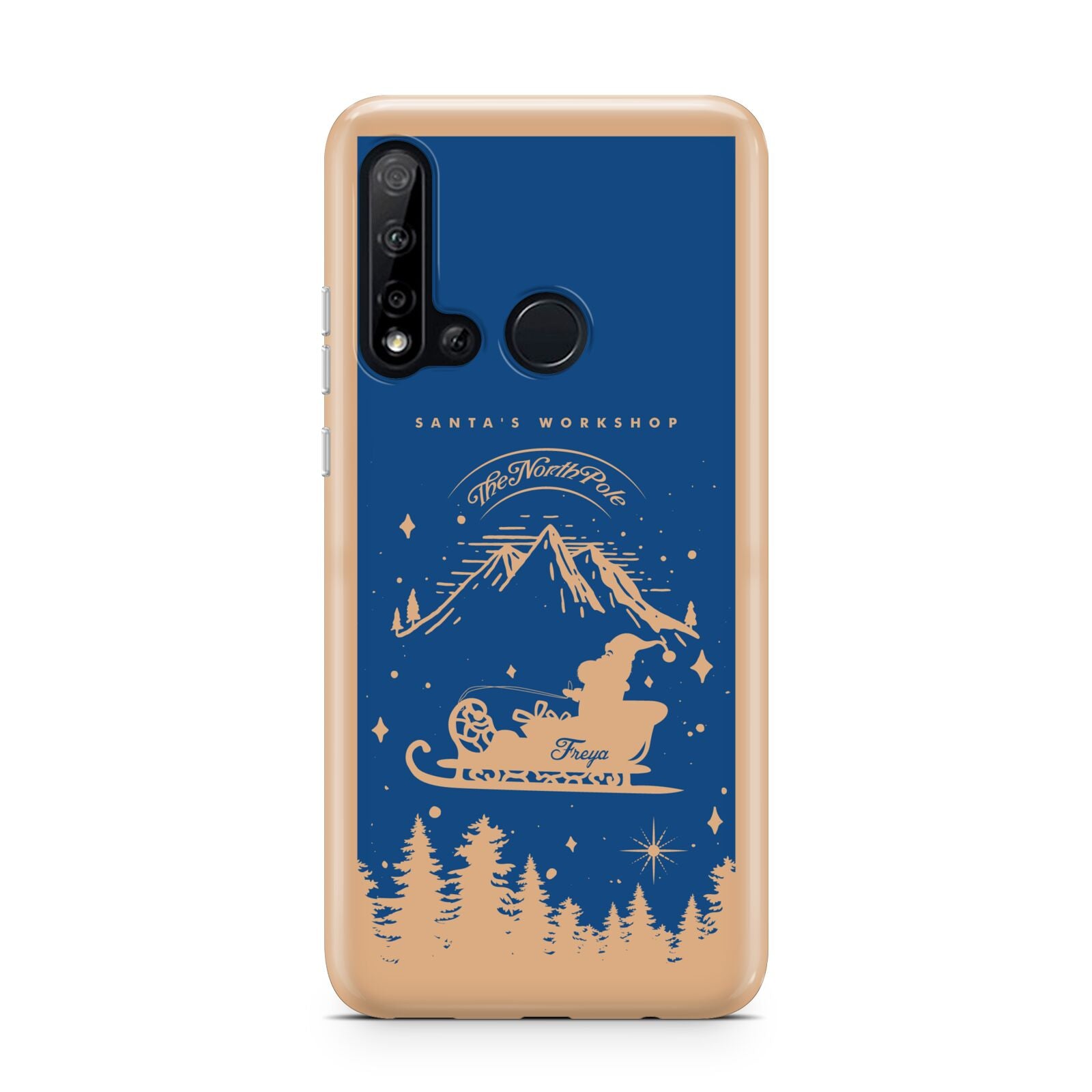 Blue Santas Sleigh Personalised Huawei P20 Lite 5G Phone Case