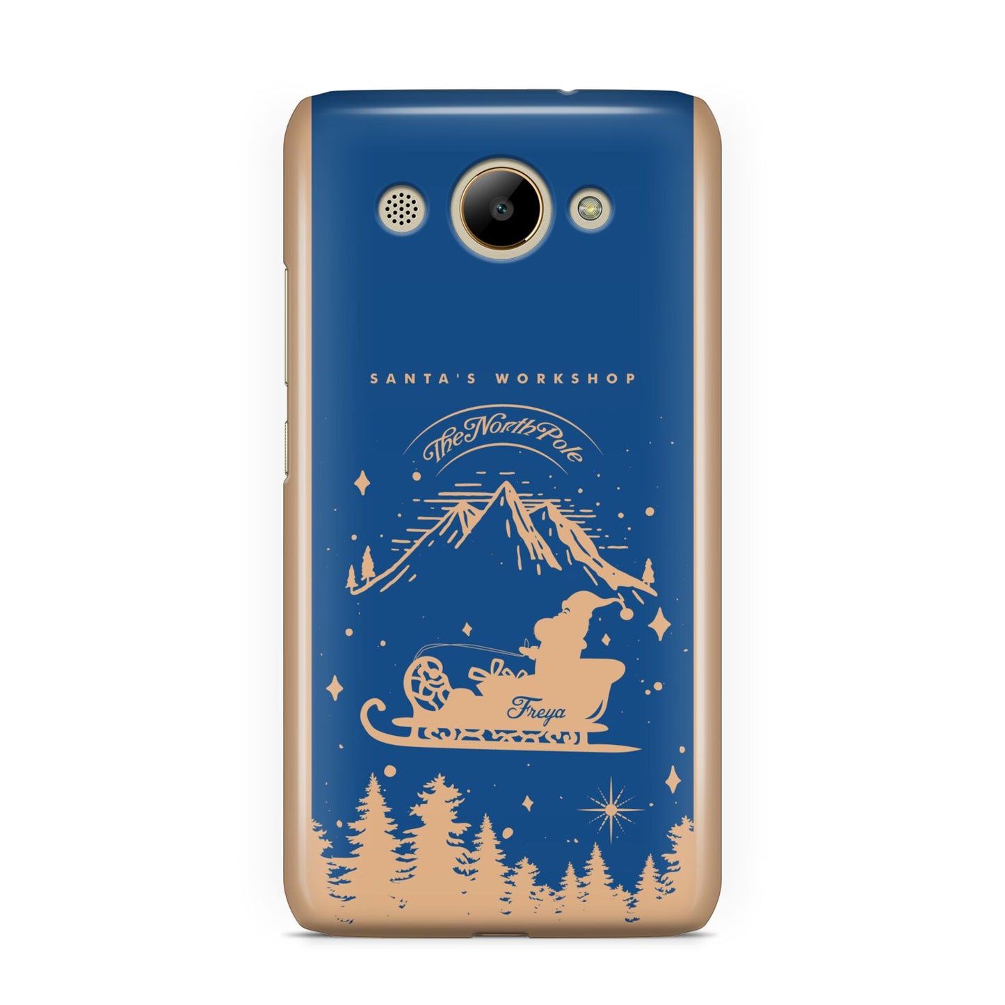 Blue Santas Sleigh Personalised Huawei Y3 2017