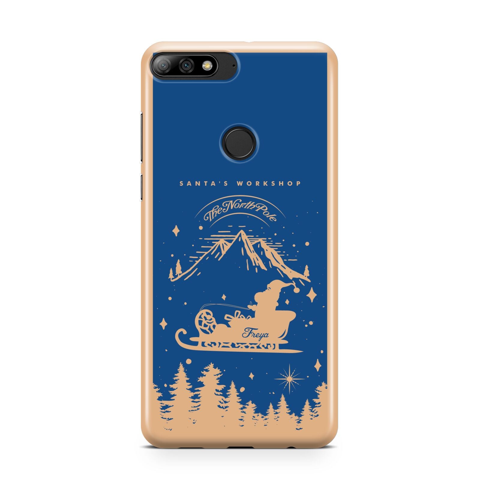 Blue Santas Sleigh Personalised Huawei Y7 2018