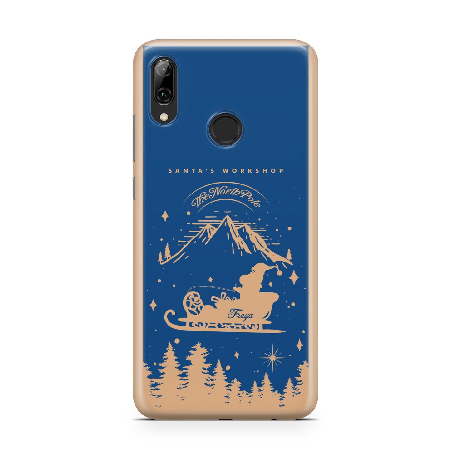 Blue Santas Sleigh Personalised Huawei Y7 2019