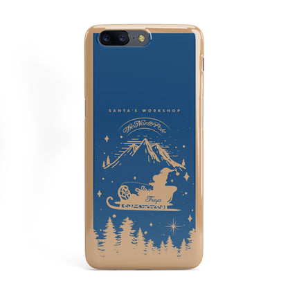 Blue Santas Sleigh Personalised OnePlus Case