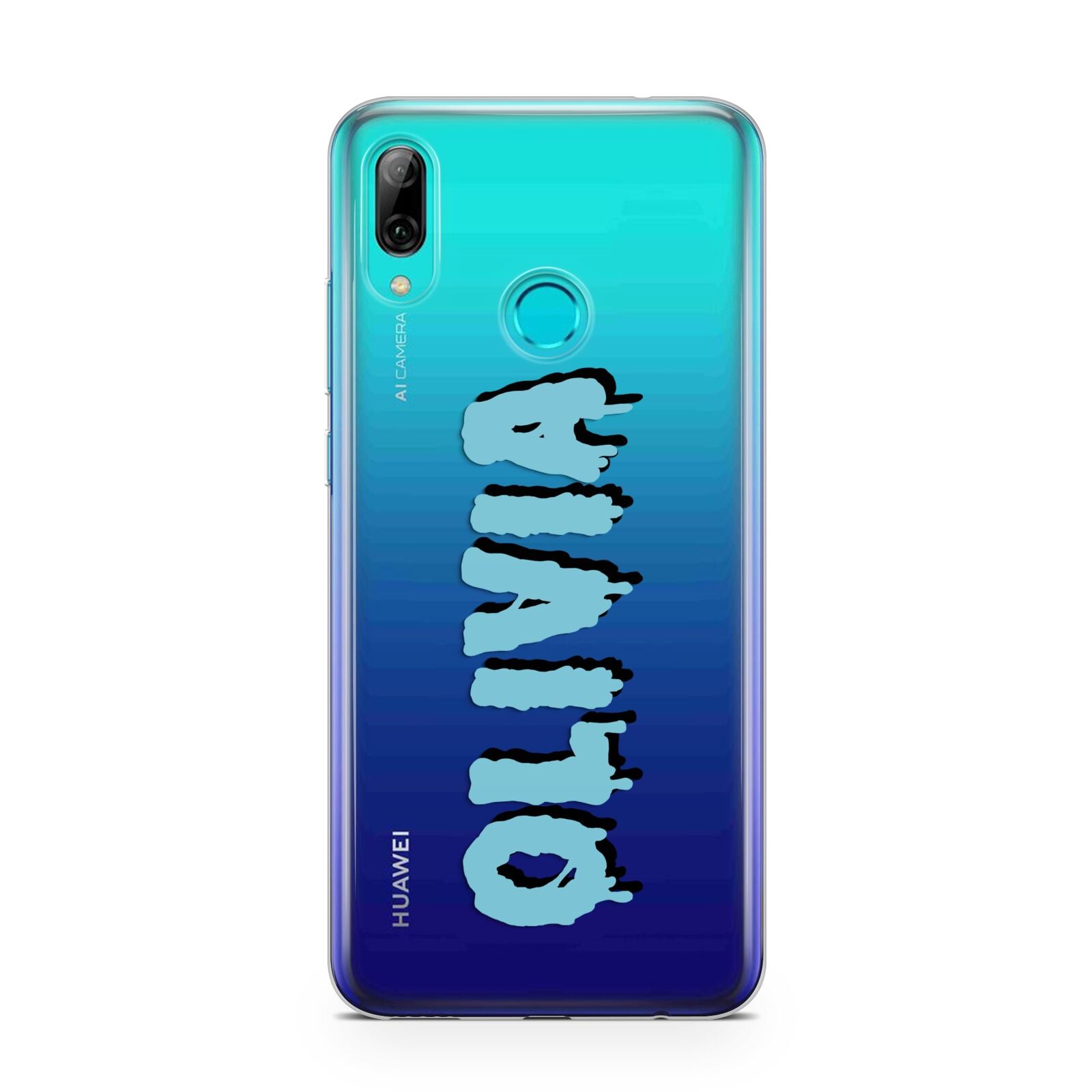 Blue Slime Text Huawei P Smart 2019 Case