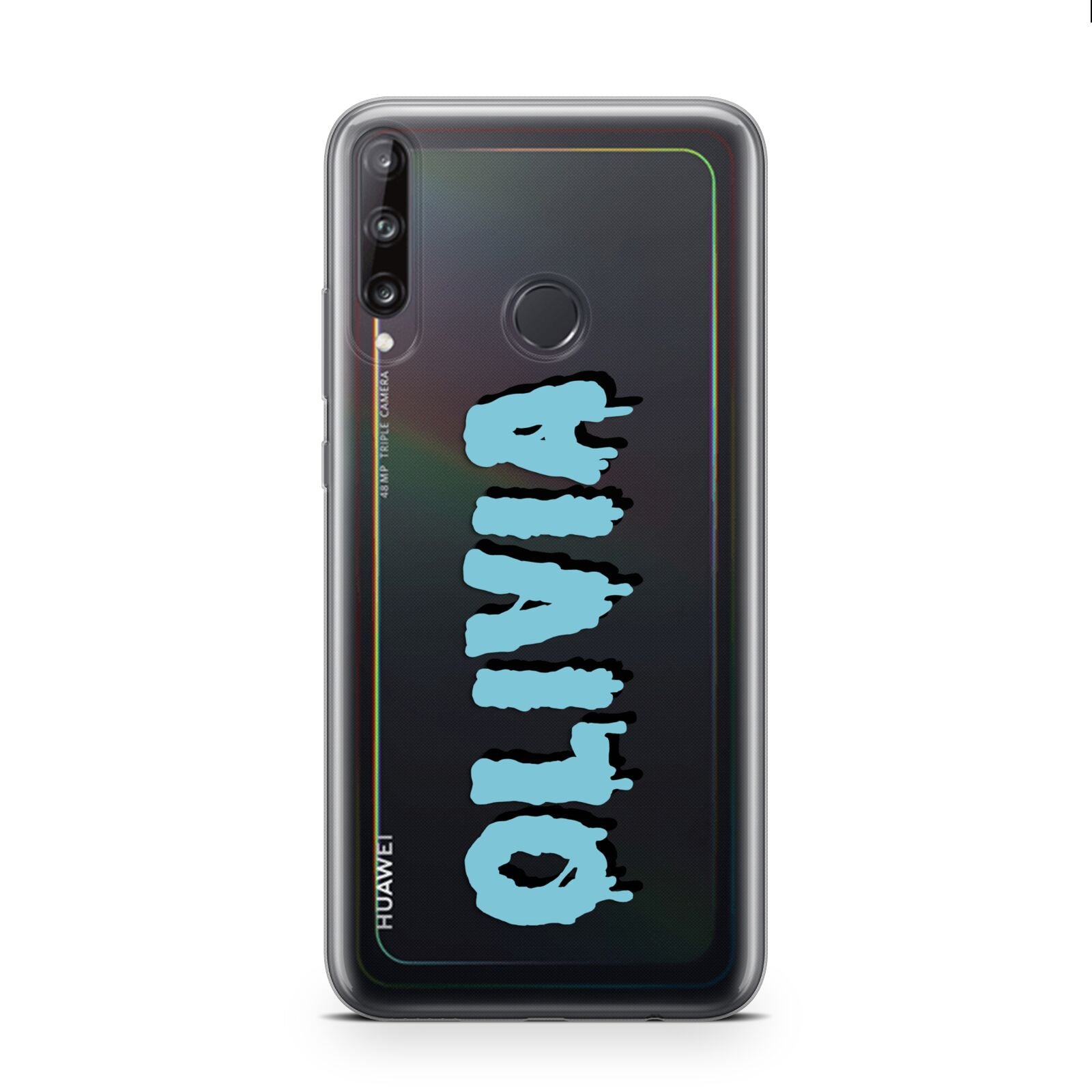 Blue Slime Text Huawei P40 Lite E Phone Case