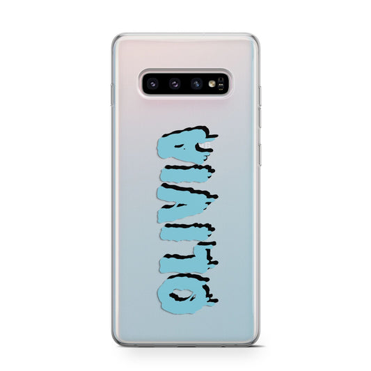 Blue Slime Text Protective Samsung Galaxy Case