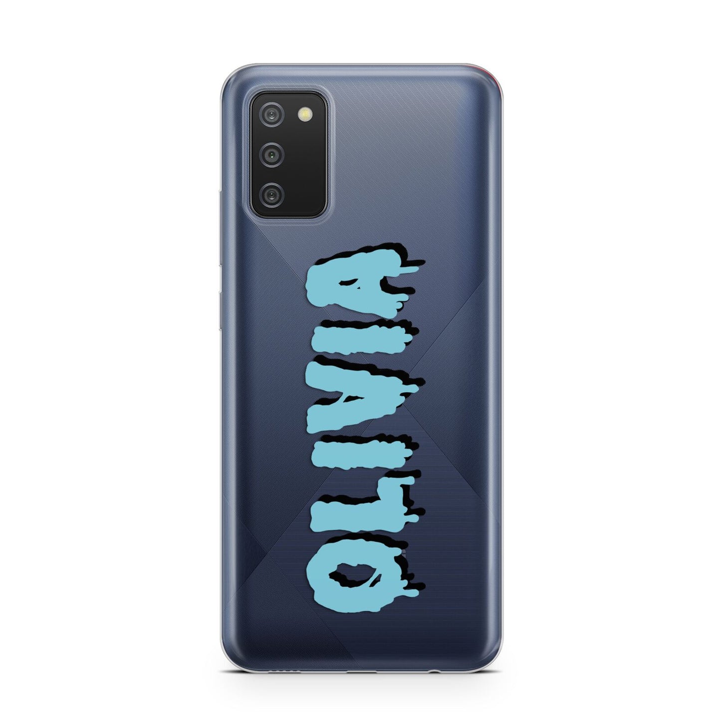 Blue Slime Text Samsung A02s Case