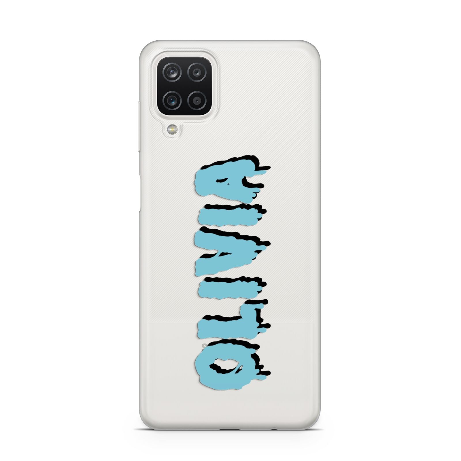 Blue Slime Text Samsung A12 Case