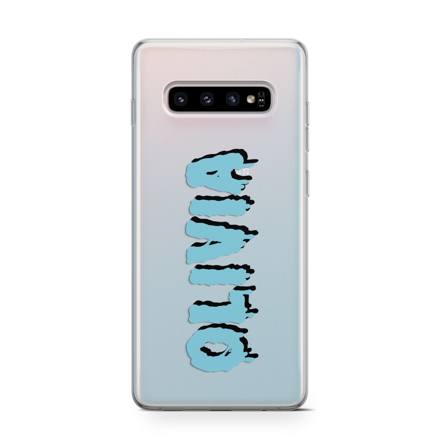 Blue Slime Text Samsung Galaxy S10 Case