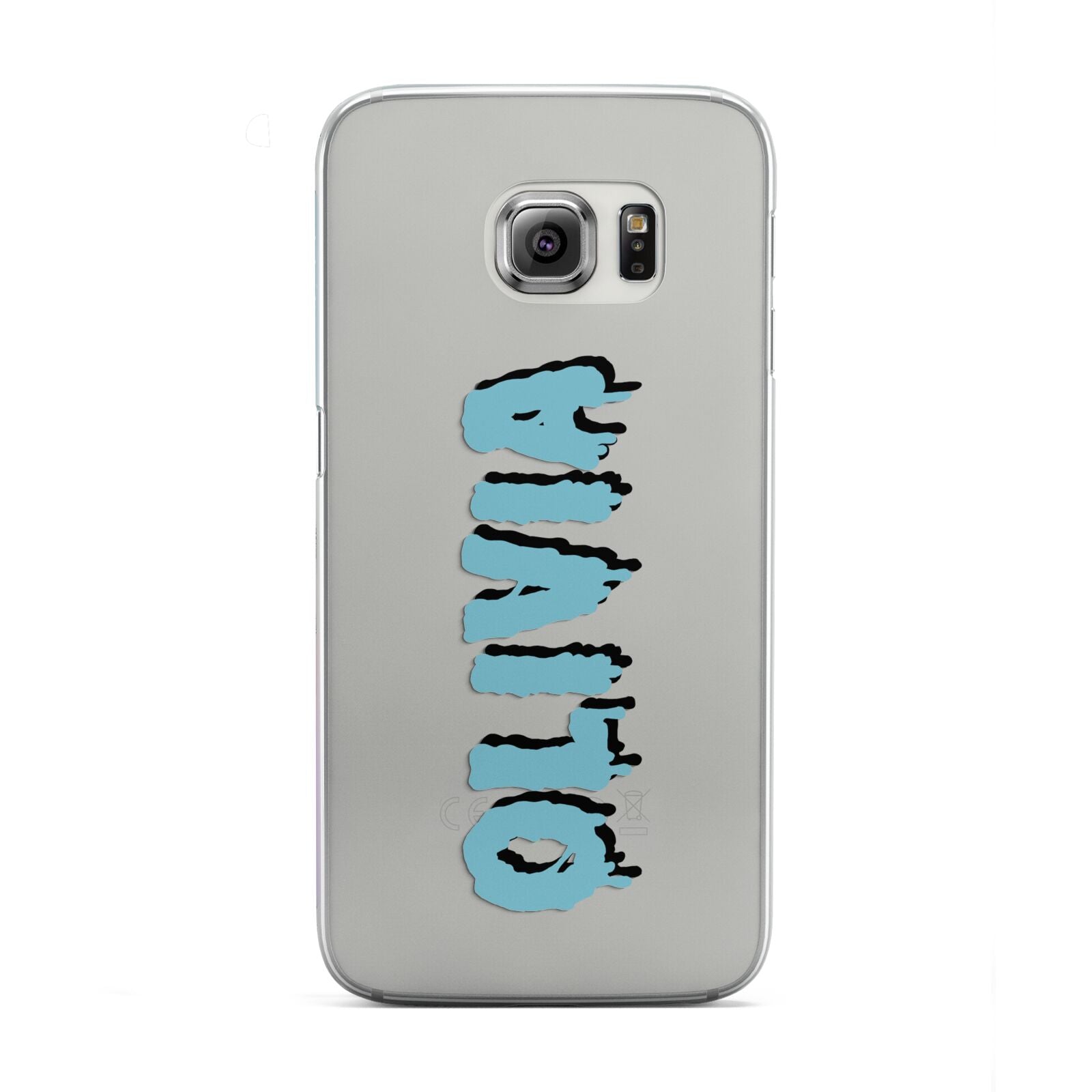 Blue Slime Text Samsung Galaxy S6 Edge Case