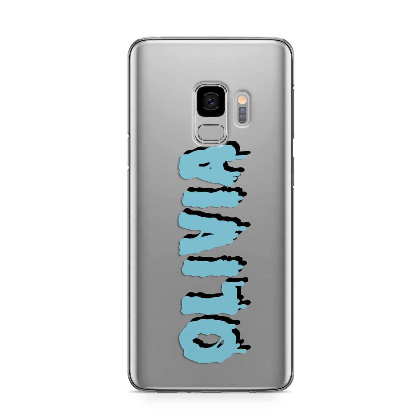 Blue Slime Text Samsung Galaxy S9 Case