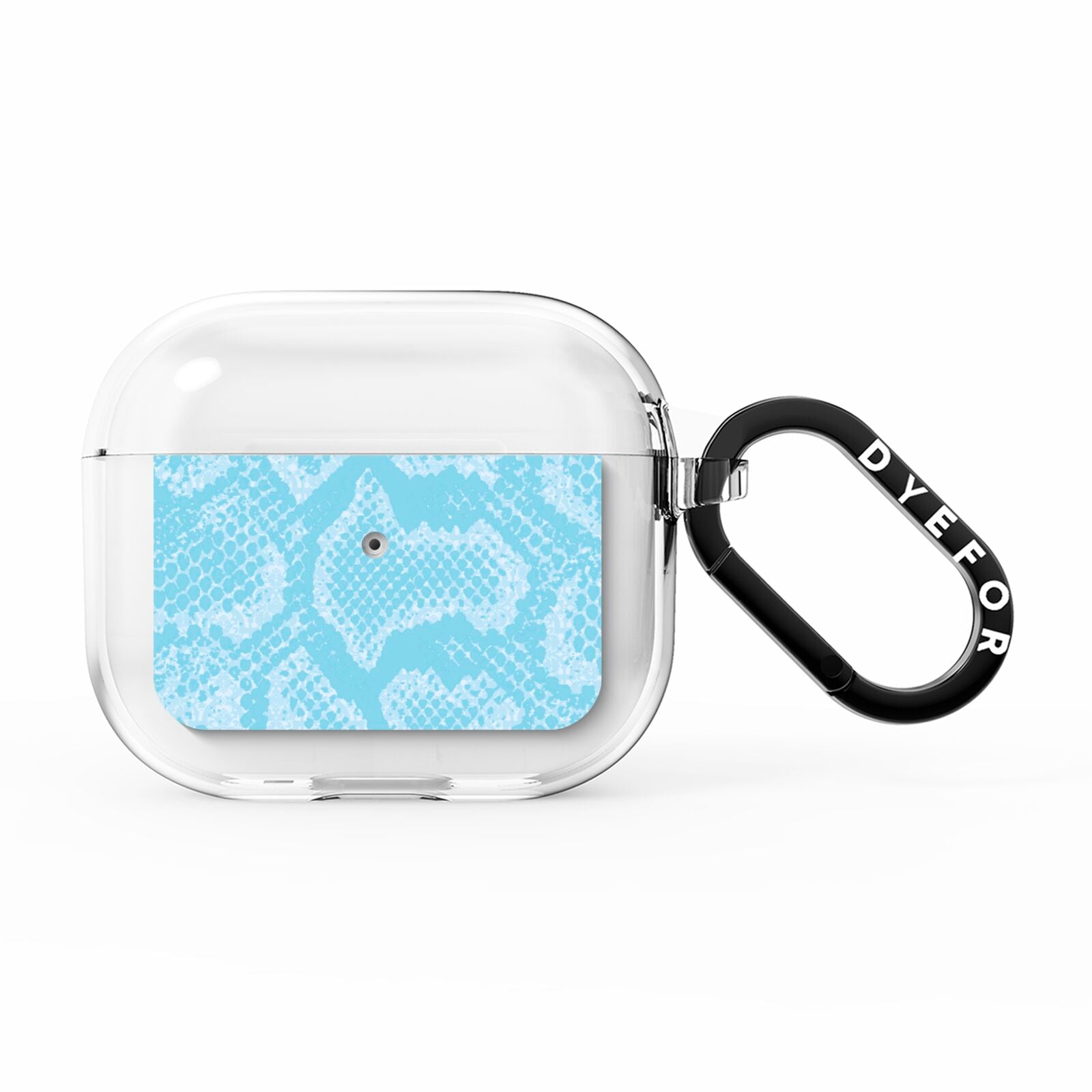 Blue Snakeskin AirPods Clear Case 3rd Gen